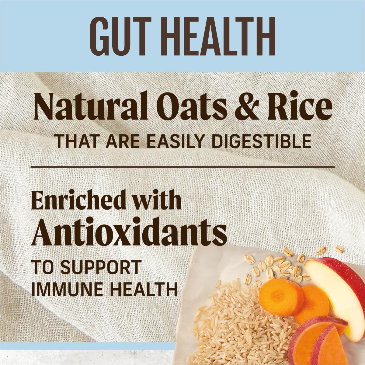 Merrick Gut Health Recipe, Healthy Grains Natural Chicken and Rice Dry Dog Food with Yogurt-Infused Clusters - 4 lb. Bag