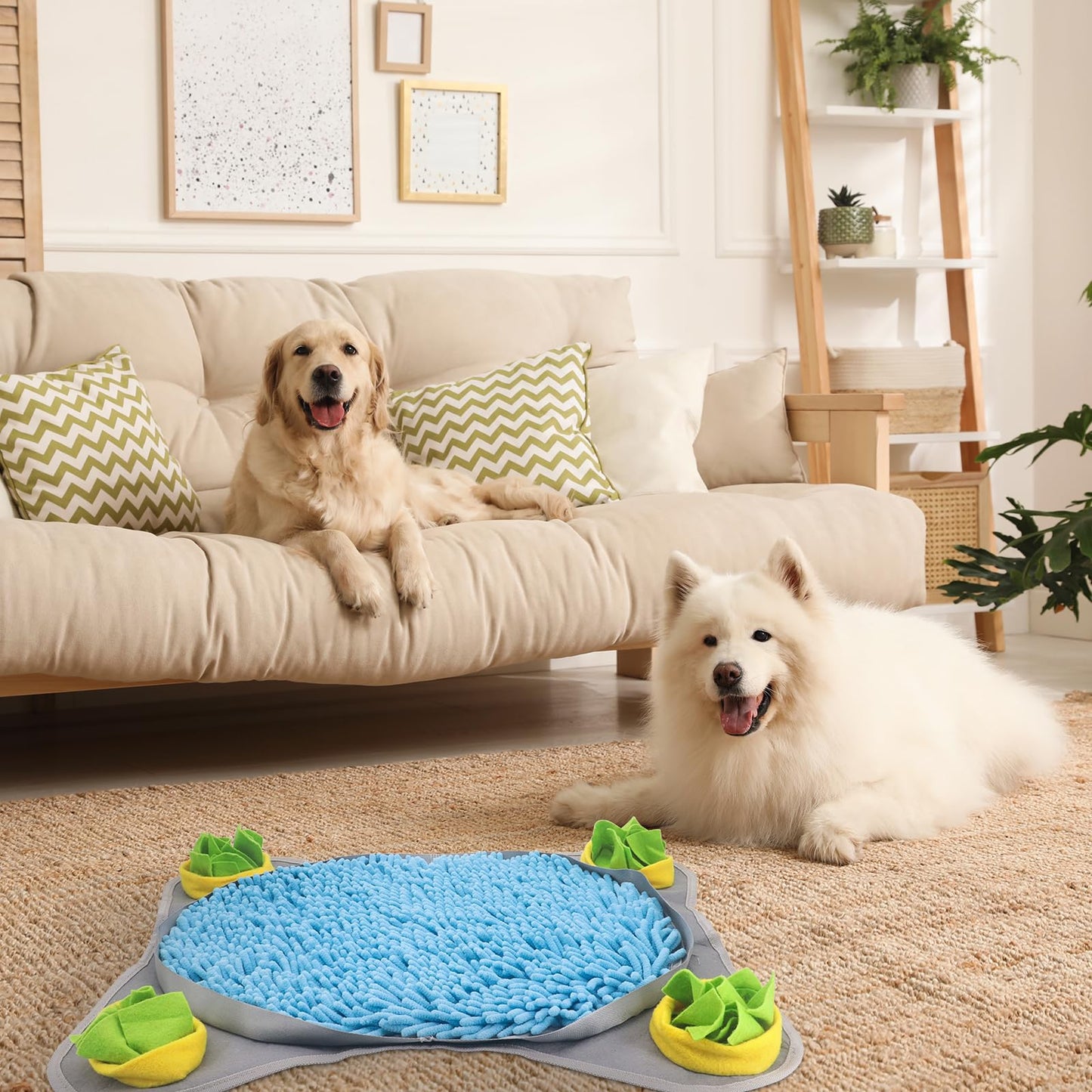 Snuffle Mat for Dogs, 15'' x 22'' Dog Foraging Mat, Interactive Dog Toys, Snuffle Bowl Mat, Foraging Mat for Dogs, for Slow Eating and Keep Busy
