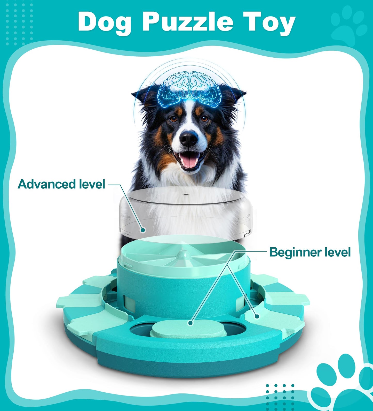 Aluckmao Dog Puzzle Toy, Food Treat Feeder, Mental Stimulation