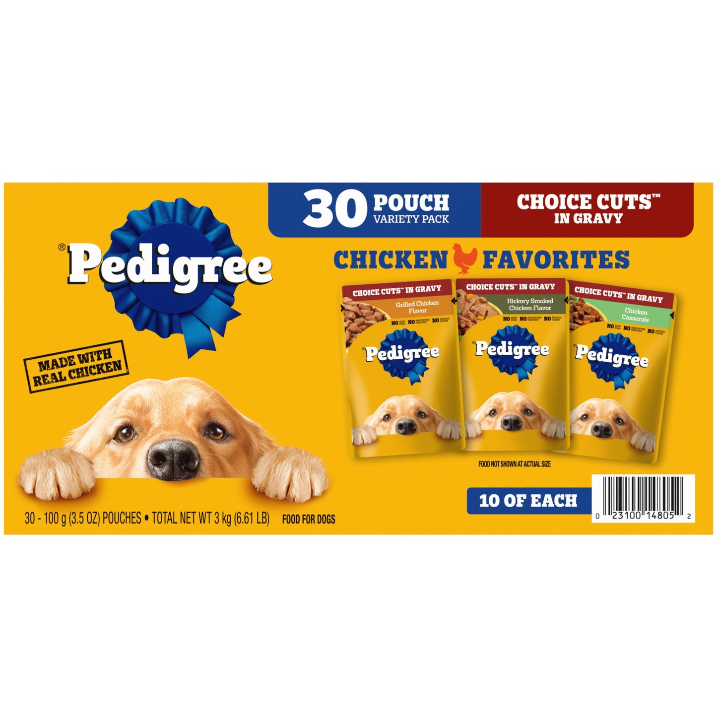 Pedigree Choice Cuts in Gravy Adult Soft Wet Dog Food 30-Count Variety Pack, 3.5 oz. Pouches