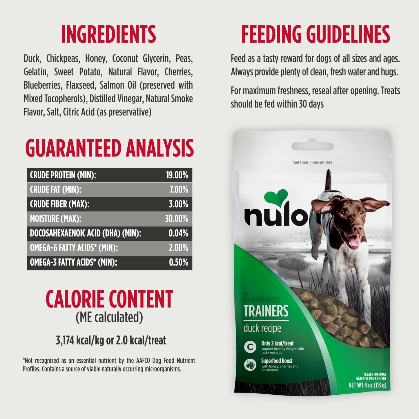 Nulo Trainers Variety Flavors Grain-Free Low-Calorie Healthy Dog & Puppy Training Treats, 4 Ounce Pouch, Pack of 3