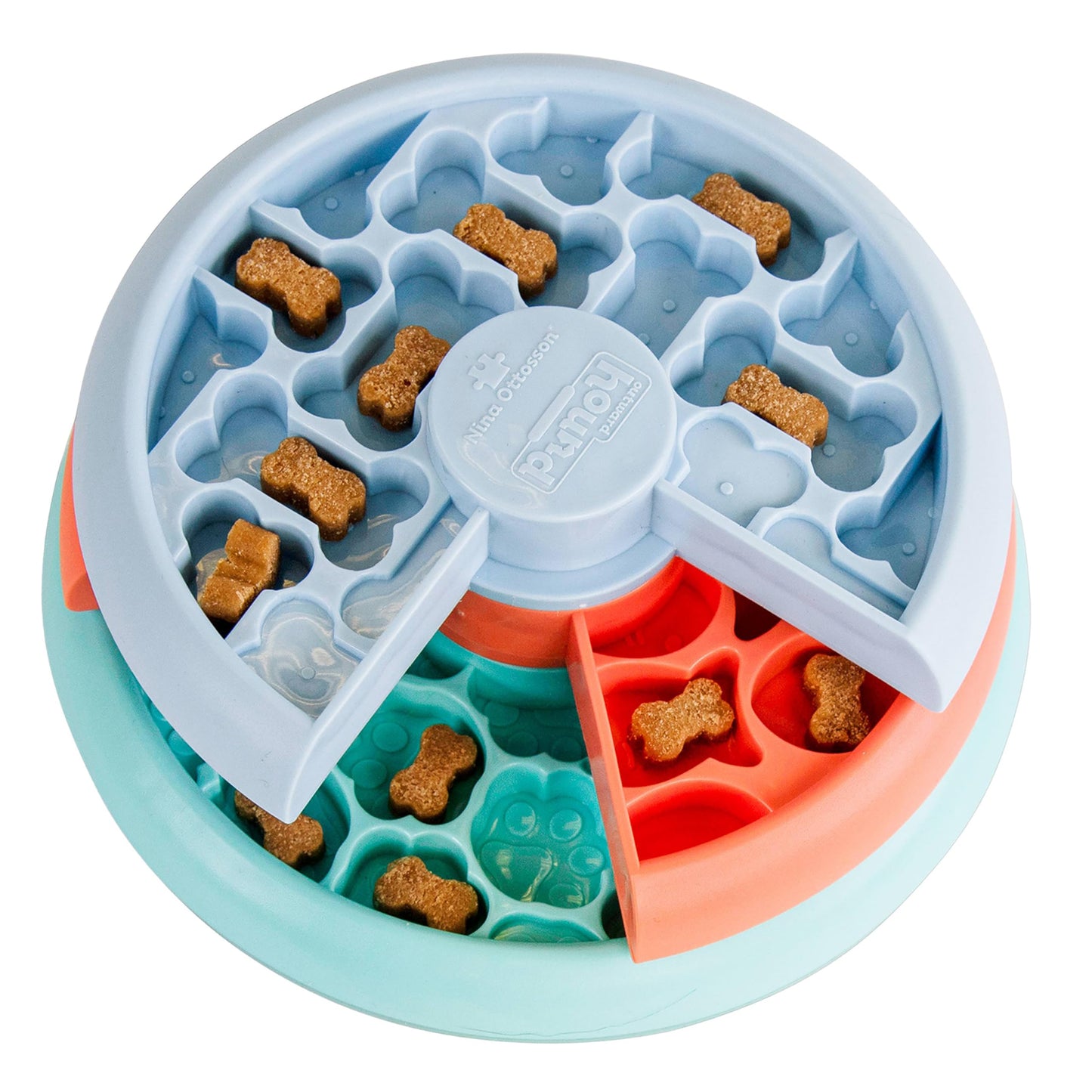 Outward Hound by Nina Ottosson Lickin’ Layers Small 3-in-1 Dog Puzzle Feeder, Lick Mat & Slow Bowl – Puppy Enrichment Toy for X-Small & Small Dogs, Dishwasher Safe, Holds 1.5 Cups of Wet or Dry Food
