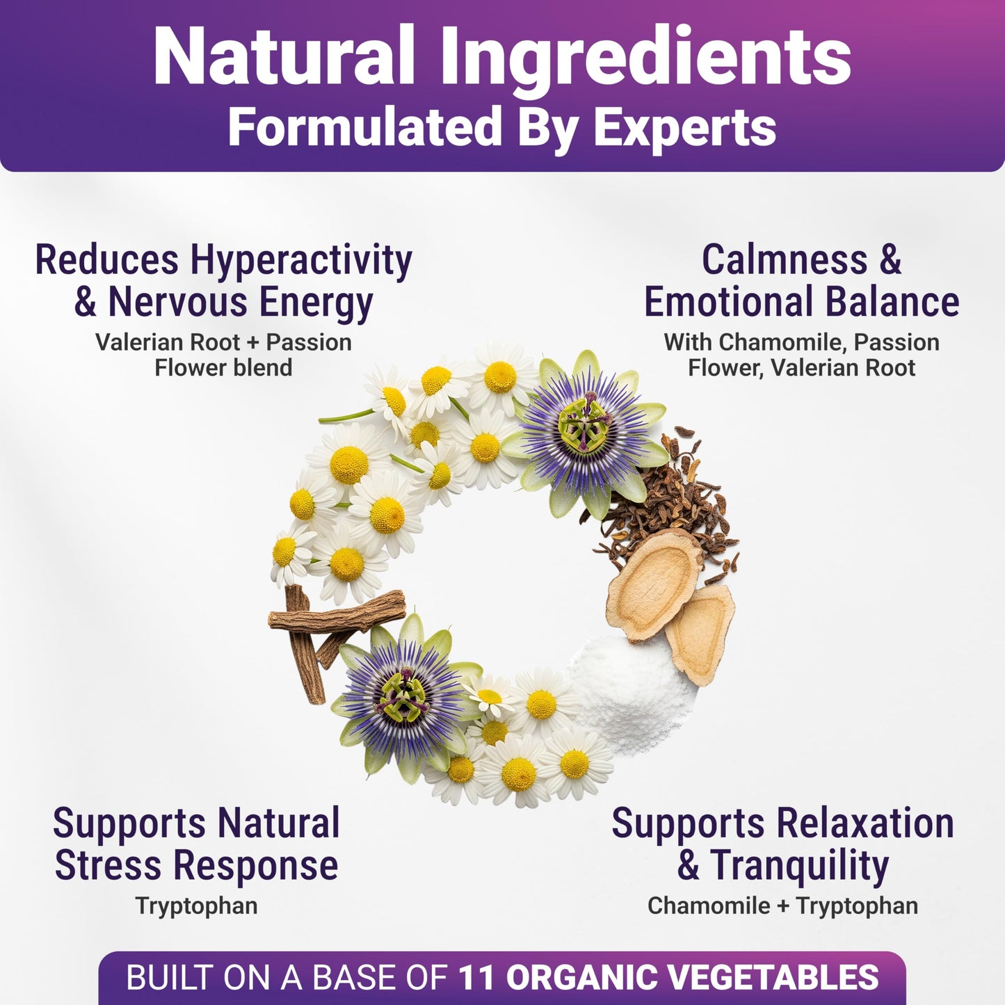 WuffWell Calming Chews for Dogs Relaxation & Hyperactivity – Chamomile, Passion Flower, Valerian Root & Tryptophan Infused Calming Bites for Dog Anxiety Relief – Made in USA – 140 Count