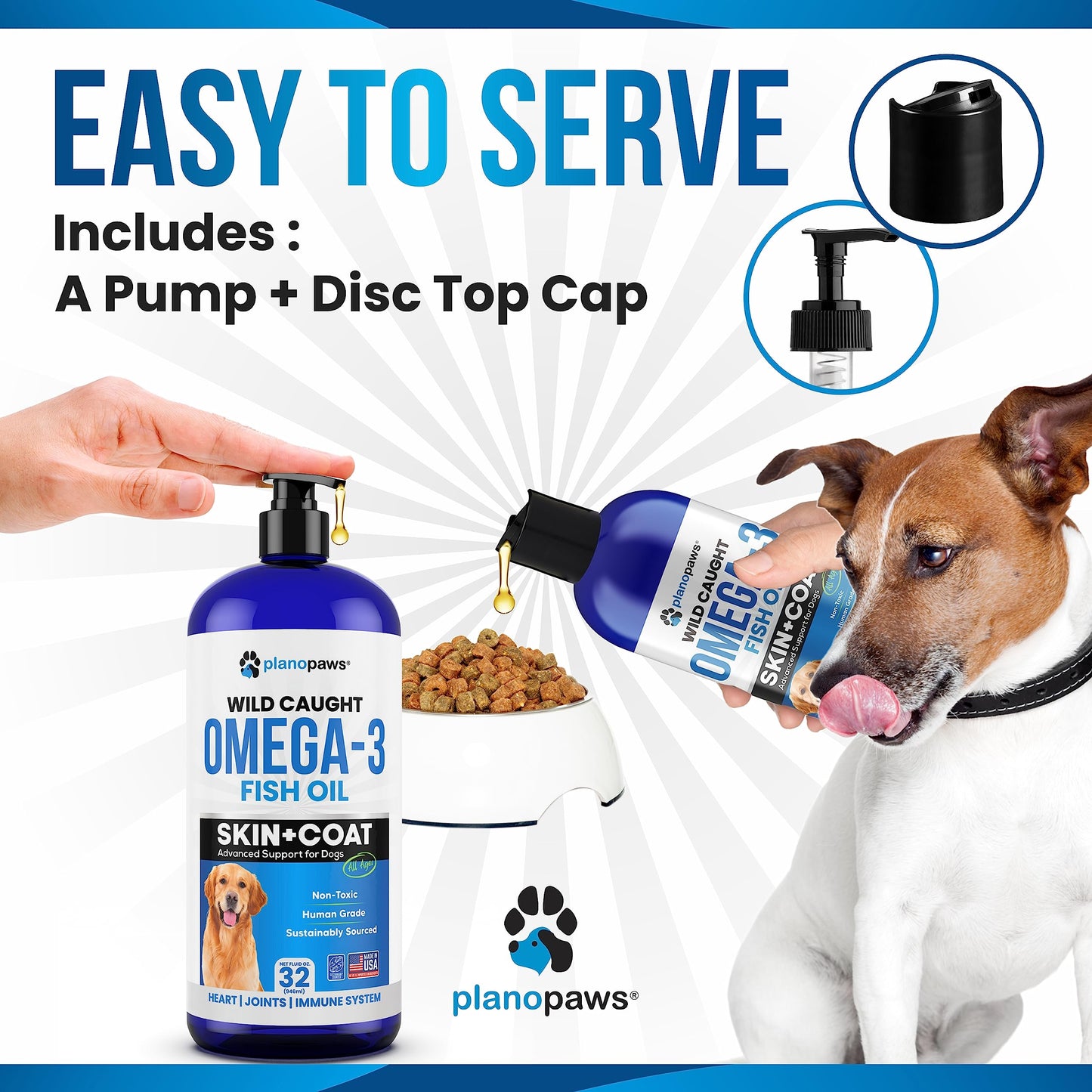 Omega 3 Fish Oil for Dogs - Better Than Salmon Oil - Dog Fish Oil Supplement to Reduce Shedding & Itching - Supports Joints, Brain, and Heart Health - Skin and Coat Supplement - Liquid Fish Oil