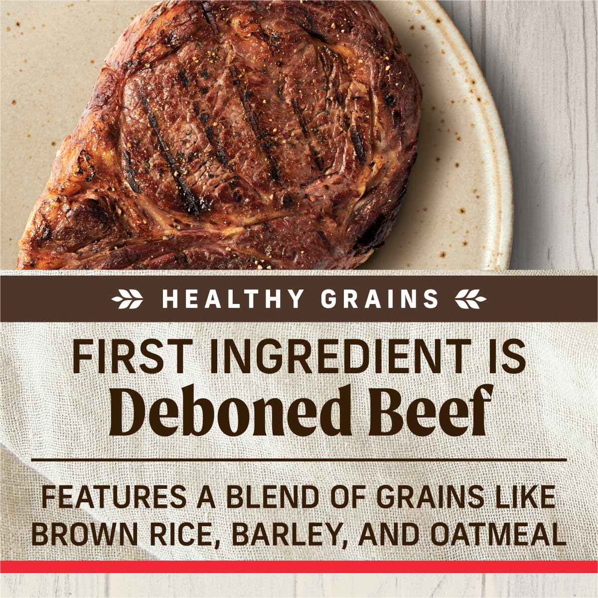 Merrick Healthy Grains Freeze Dried Raw Coated Kibble, Natural High Protein Dog Food, Beef and Brown Rice - 10.0 lb. Bag