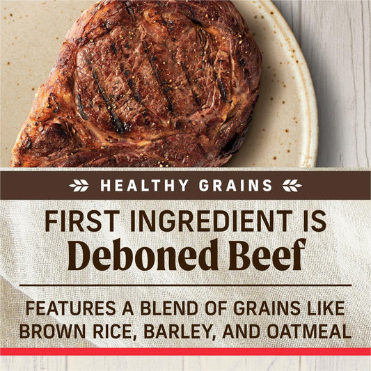 Merrick Healthy Grains Freeze Dried Raw Coated Kibble, Natural High Protein Dog Food, Beef and Brown Rice - 10.0 lb. Bag