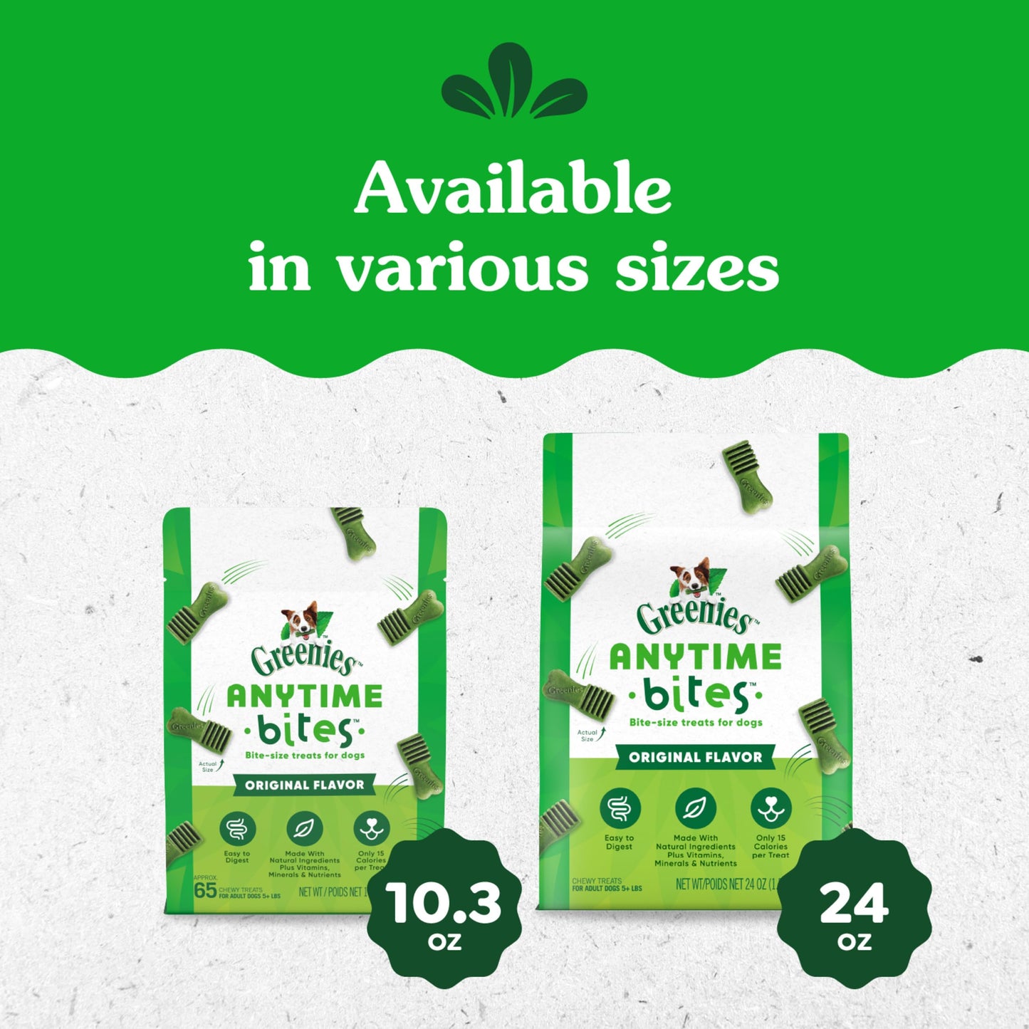 Greenies Anytime Bites Dog Treats, Original Flavor, 24 oz. Bag