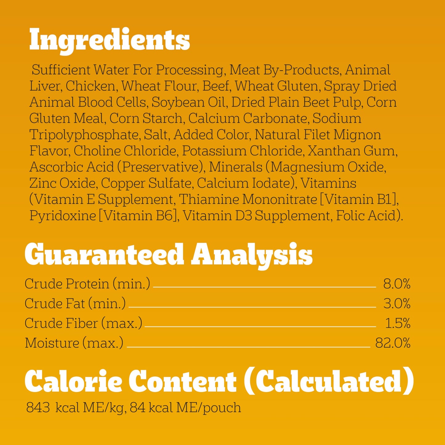 Pedigree Choice Cuts in Gravy Adult Soft Wet Dog Food 16-Count Filet Mignon Flavor, 3.5 oz Pouches