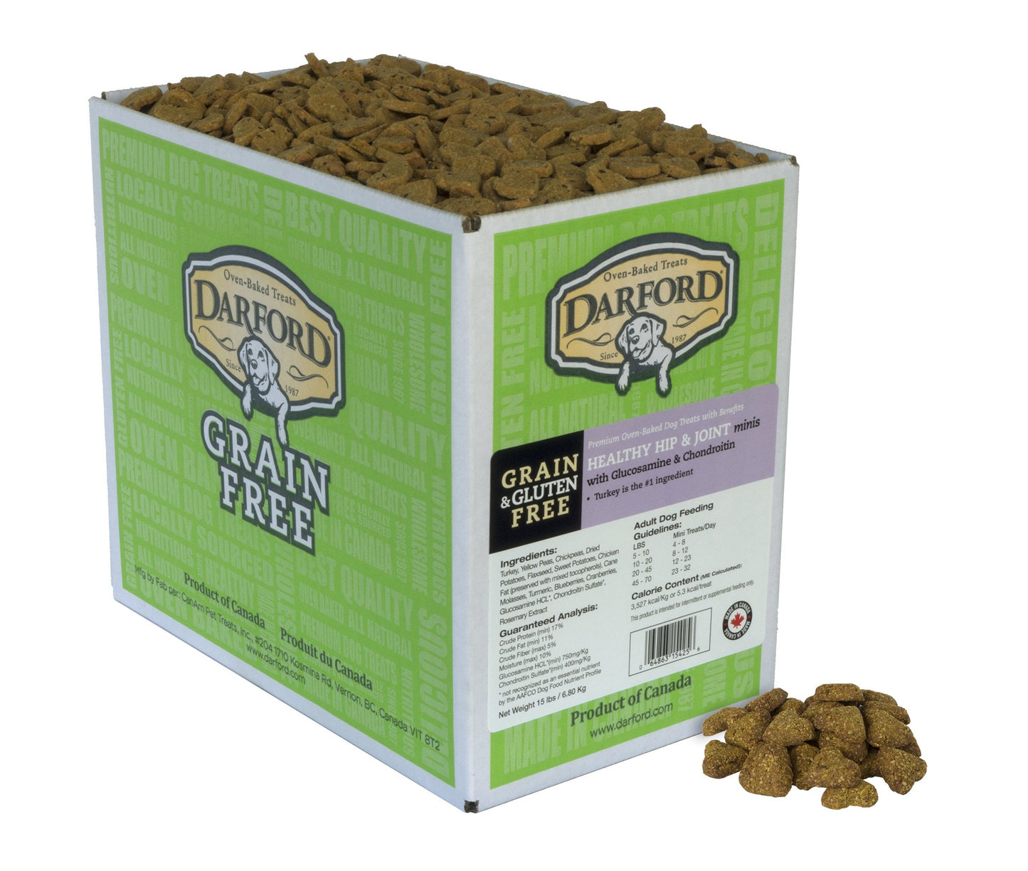 Grain Free Functional Healthy Hip & Joint Mini Dog Treats, 15 lb