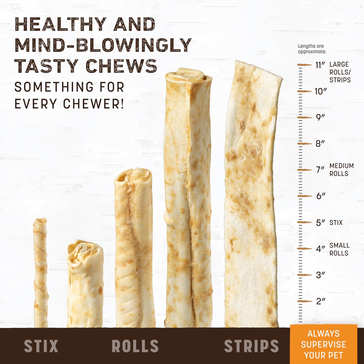 Earth Animal No Hide Large Chicken Flavored Natural Rawhide Free Dog Chews Long Lasting Chew Sticks | Treats for Large Dogs | Great for Aggressive Chewers - 2 Count