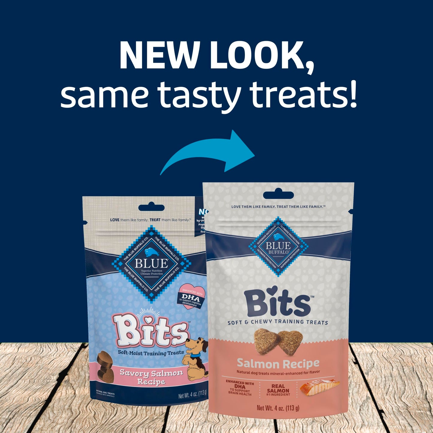 Blue Buffalo Bits Soft Dog Treats for Training, Made with Natural Ingredients & Enhanced with DHA, Salmon Recipe, 4-oz Bag