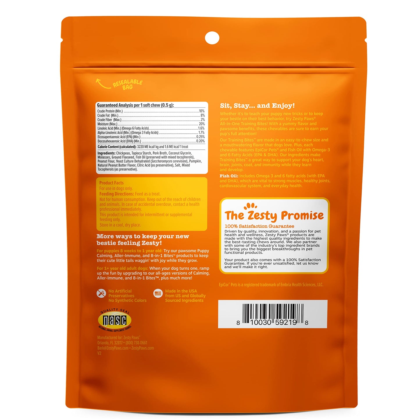 Zesty Paws Training Treats for Dogs & Puppies - Dog Treats for Training - Healthy Dog Chews for Hip, Joint & Muscle Health - for All Breeds and Ages - PB Flavor - 12oz