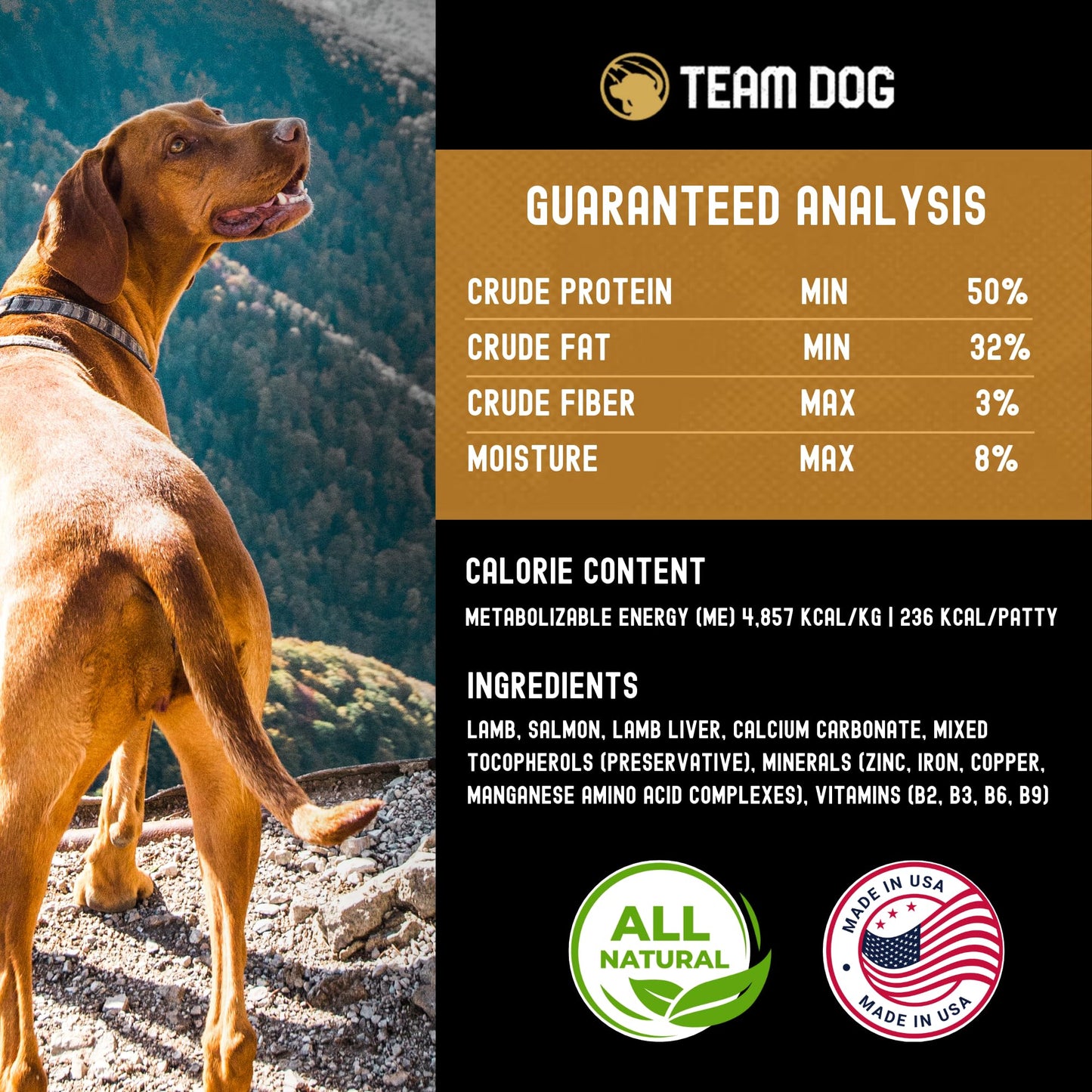 Team Dog Lamb & Salmon Dog Freeze-Dried Raw Treats | Soft Dog Treats & Grain Free Dog Food Topper | USA-Sourced Salmon & Lamb for Cleaner Teeth, Digestive Health & Muscle Growth | 13 oz Bulk Size
