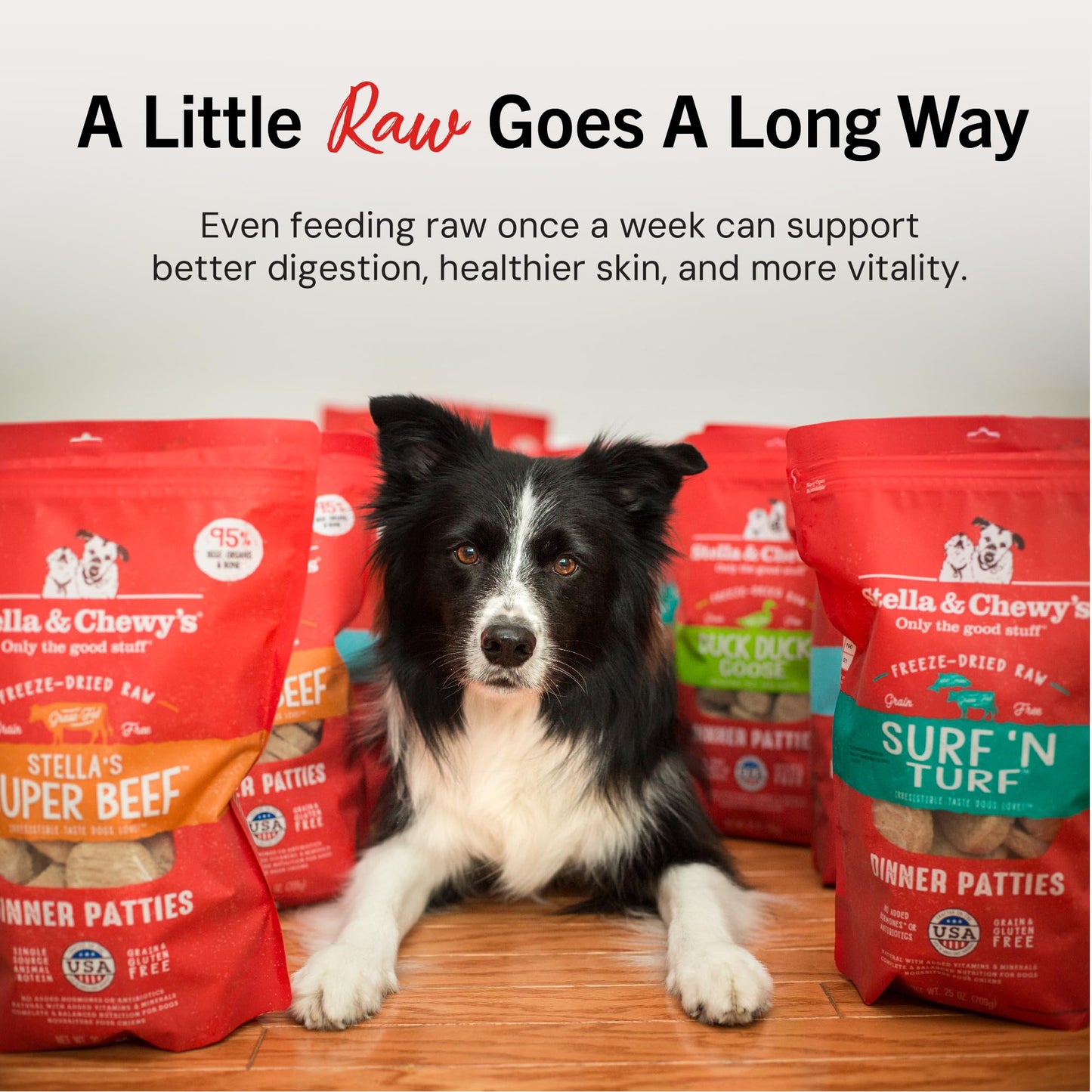 Stella & Chewy's Freeze-Dried Raw Dinner Patties - Venison Blend Recipe - High Protein Grain-Free Puppy & Dog Food - Perfect For Picky Eaters - 5.5 oz