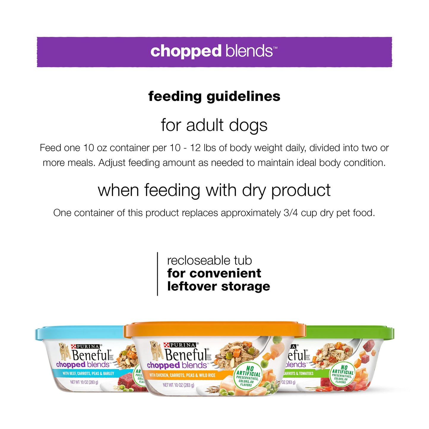 Purina Beneful Wet Dog Food Variety Pack, Chopped Blends - (12) 10 oz. Tubs