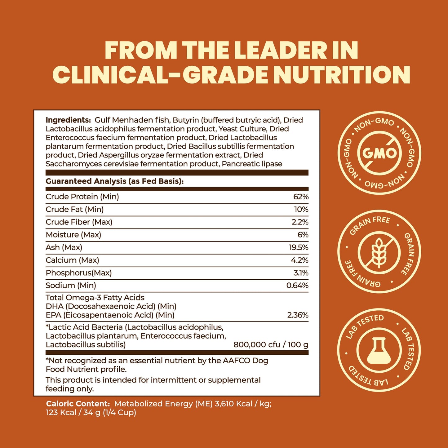 Premier Research Labs Fish Topper - Dried Dog Food Topper for Pets, Meal Mix Ins for Kibble, Supports Gut & Joint Health, Natural Source of Protein, Fermented, Grain Free, Non GMO - 16 oz