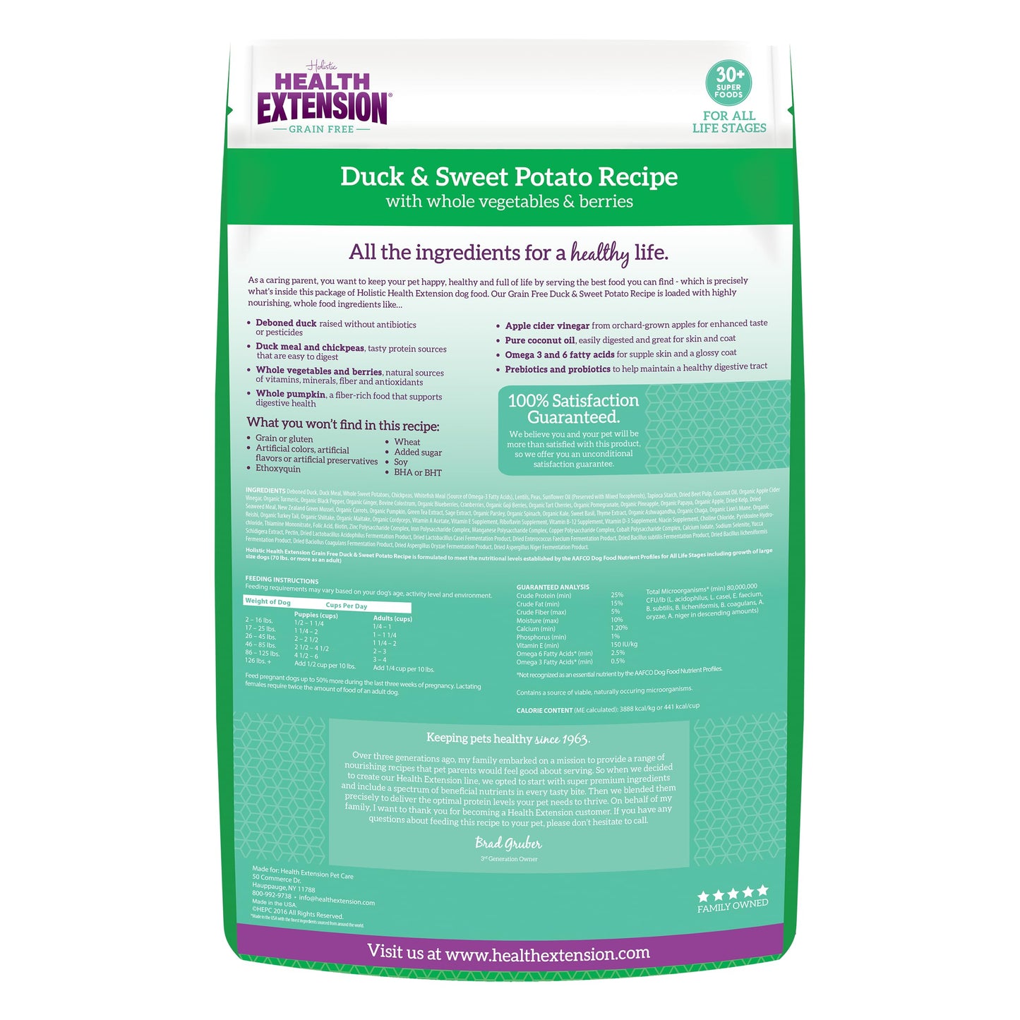 Health Extension Grain Free Duck & Sweet Potato Dry Dog Food (4 lb / 1.81 kg) - Lean Protein Formula with Turmeric & Antioxidants for Healthy Skin & Digestion