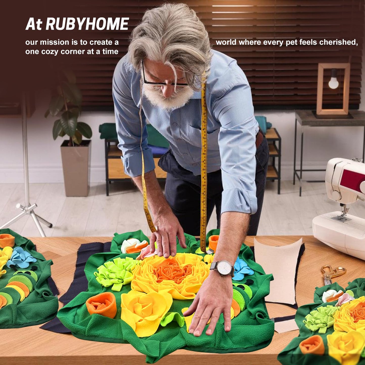 nestery Snuffle Mat for Dogs - Dog Food Mat for Mental Stimulation, Stress Relief and Training - Snuffle Mats Non-Slip Encourages Natural Foraging for Small Medium Dog, Puppy, Cat, Rabbit 15.4in