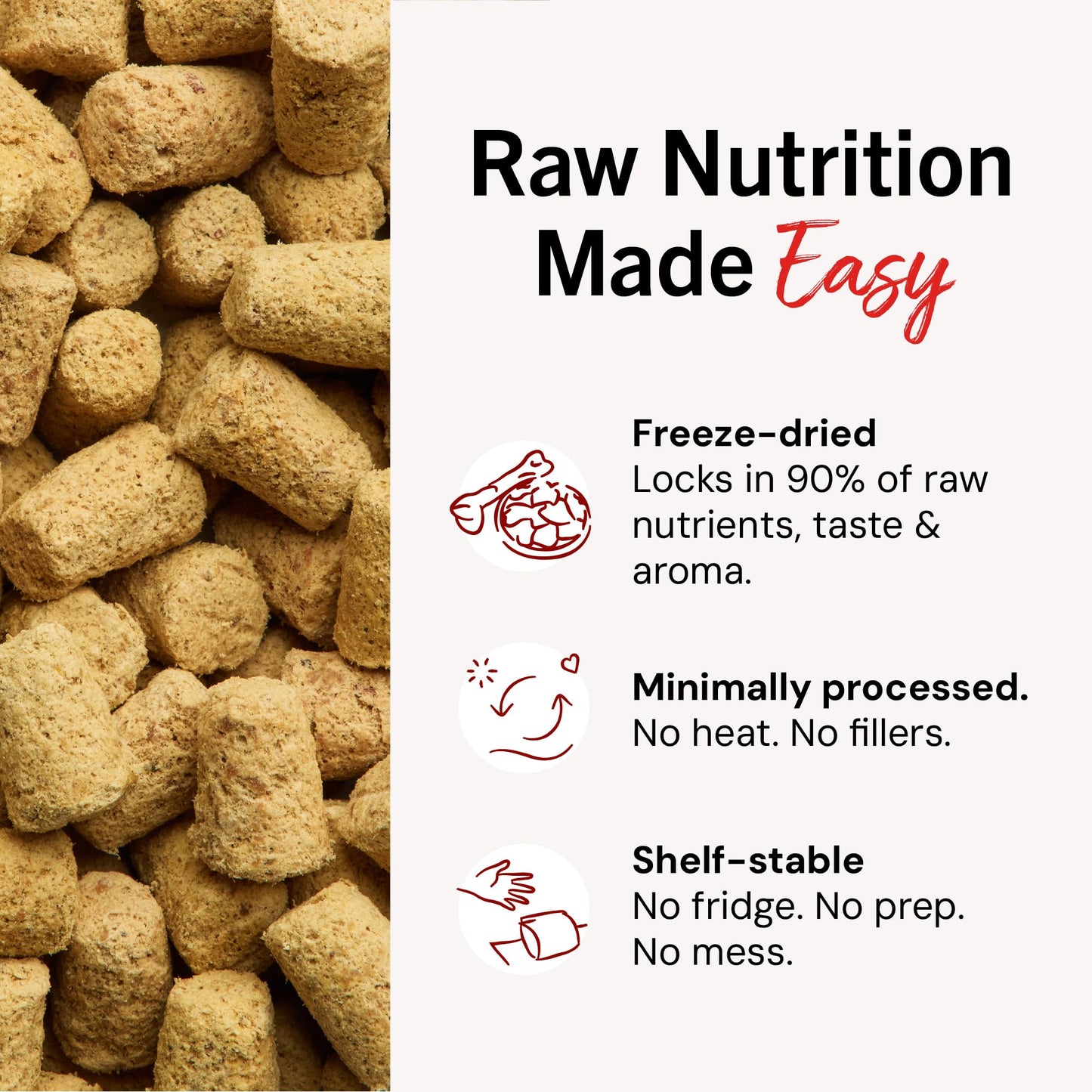 Stella & Chewy's Freeze Dried Raw Meal Mixers – Crafted for Puppies – Grain Free, Protein Rich Perfectly Puppy Beef & Salmon Recipe – 18 oz Bag