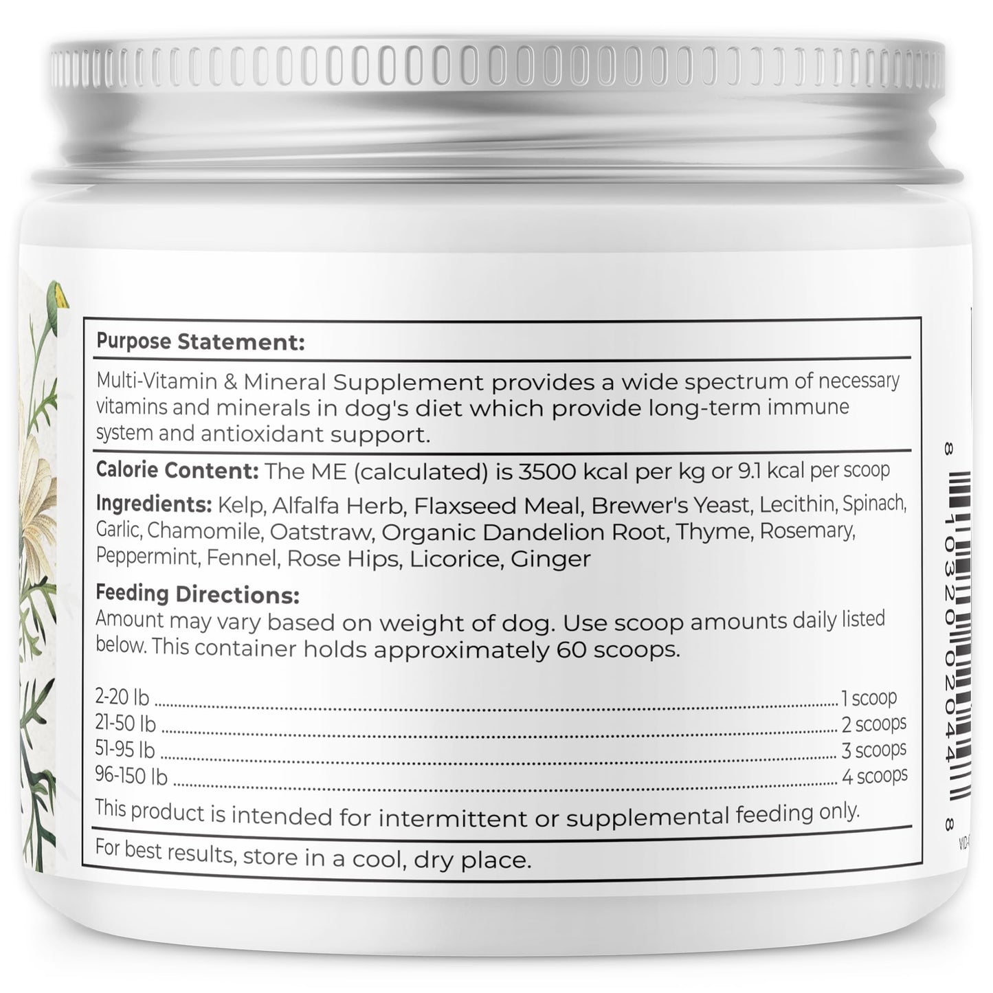 Dr. Harvey's Herbal Multi-Vitamin and Mineral Supplement for Dogs (7 Ounces)
