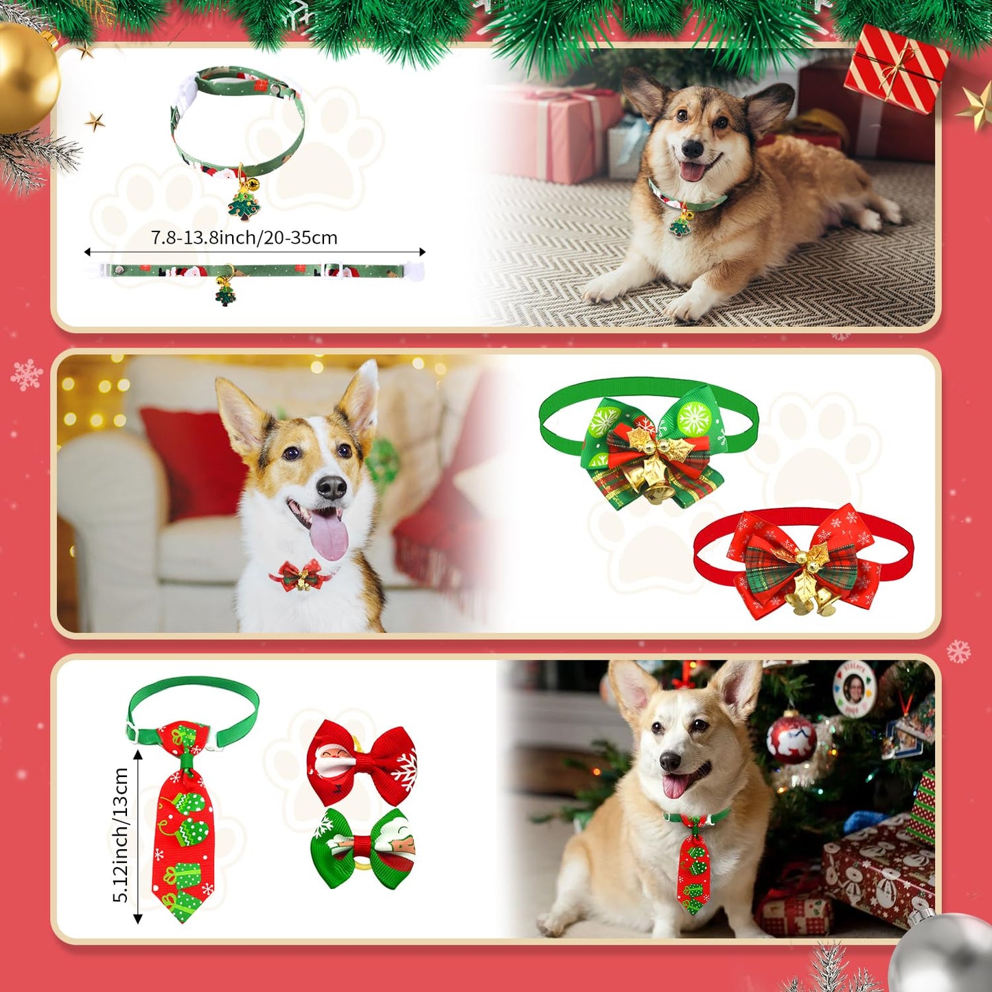 Dog Advent Calendar 2024, Christmas Dog Toys with Chew Ropes Squeaky Balls Teething Toys Dog Bow Tie Collars Bandana, 24 Set Christmas Countdown Calendar Gift for Dog Puppy