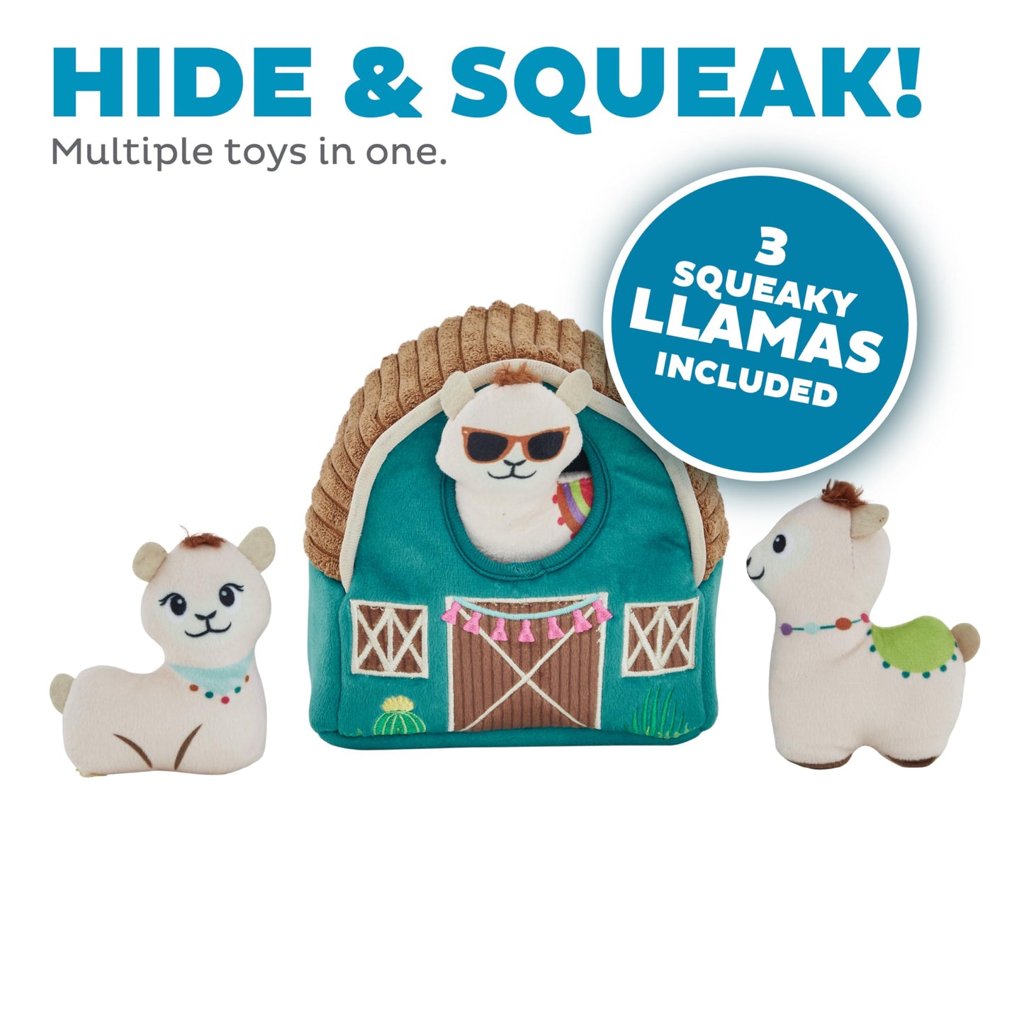 Outward Hound Hide A Llama Plush Dog Toy Puzzle