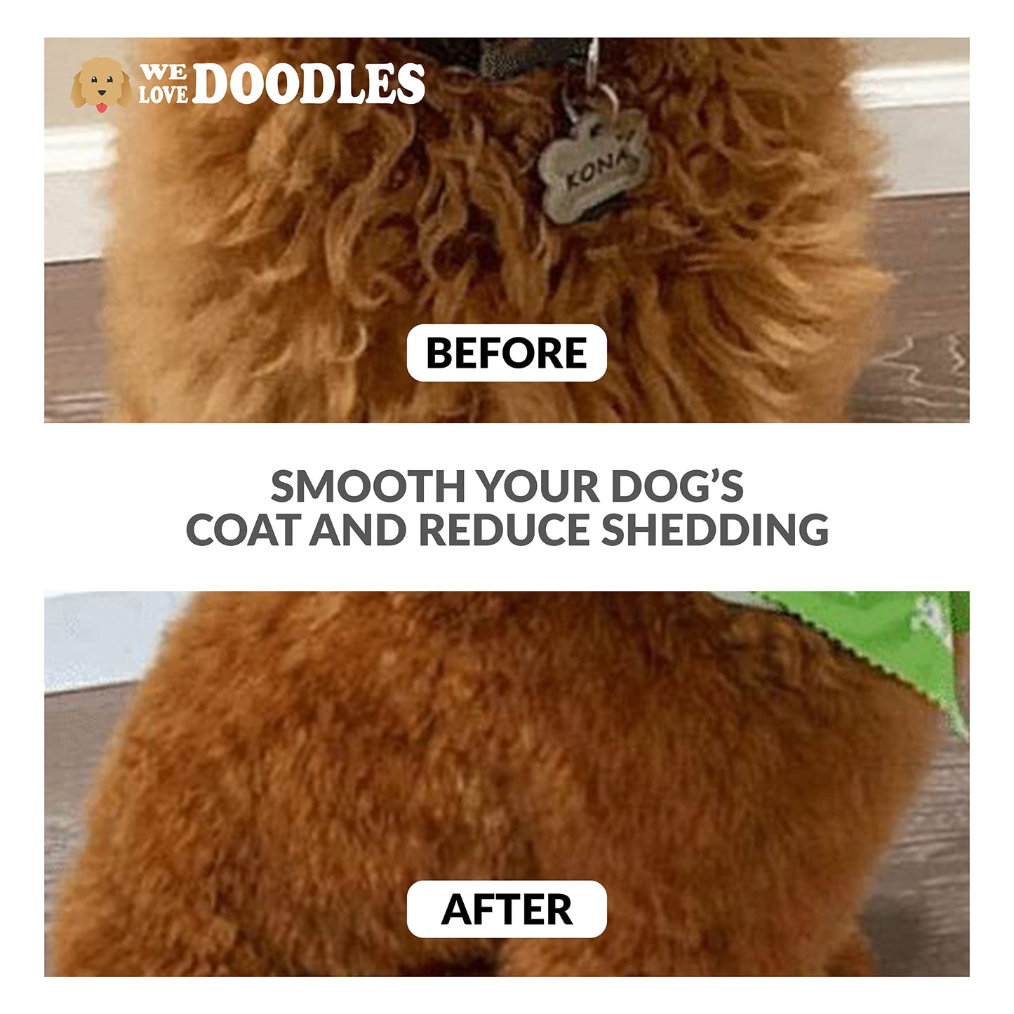 We Love Doodles Puppy Shampoo & Conditioner and Pin Brush | Oatmeal Bathing | Sensitive & Itchy Skin Wash | Brush for Grooming Pet Hair | Brush for Shedding and Removing Loose Fur | Made in USA