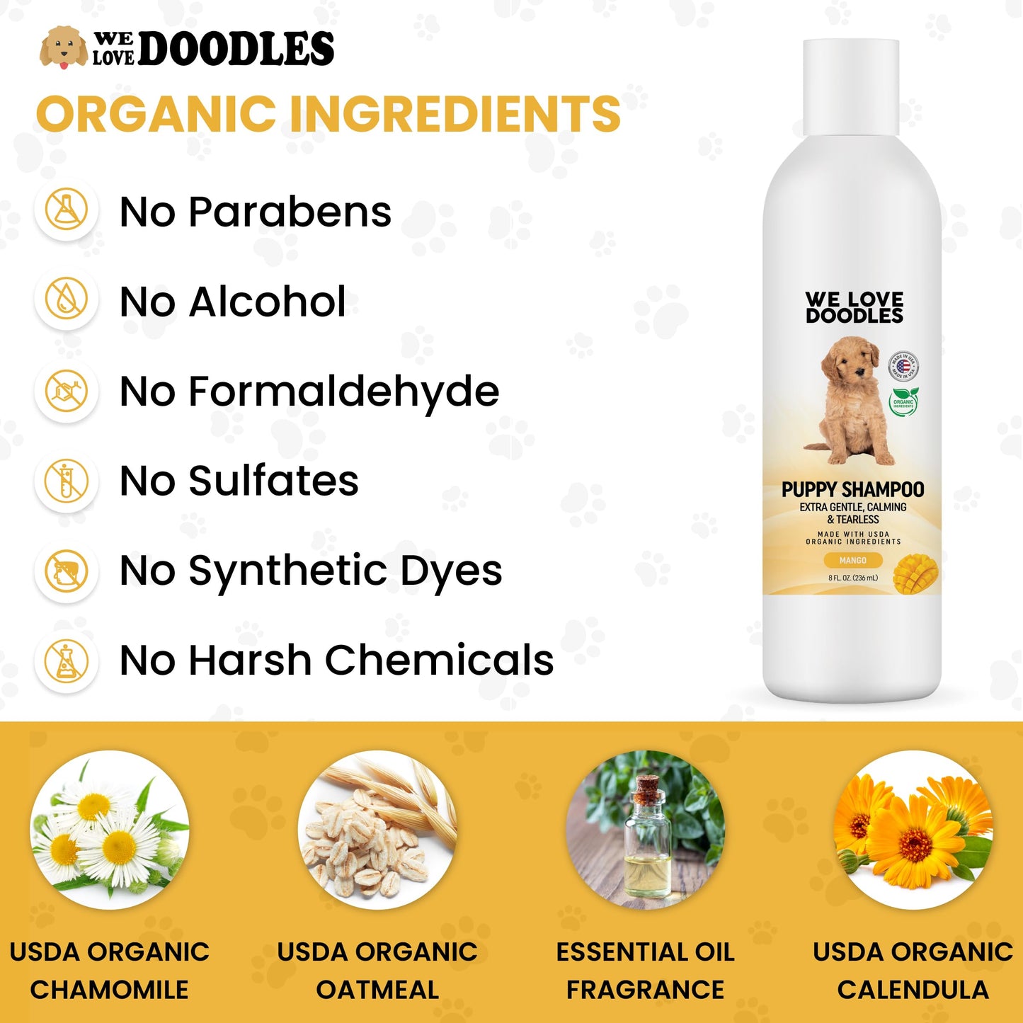 We Love Doodles Puppy Shampoo & Conditioner and Pin Brush | Oatmeal Bathing | Sensitive & Itchy Skin Wash | Brush for Grooming Pet Hair | Brush for Shedding and Removing Loose Fur | Made in USA