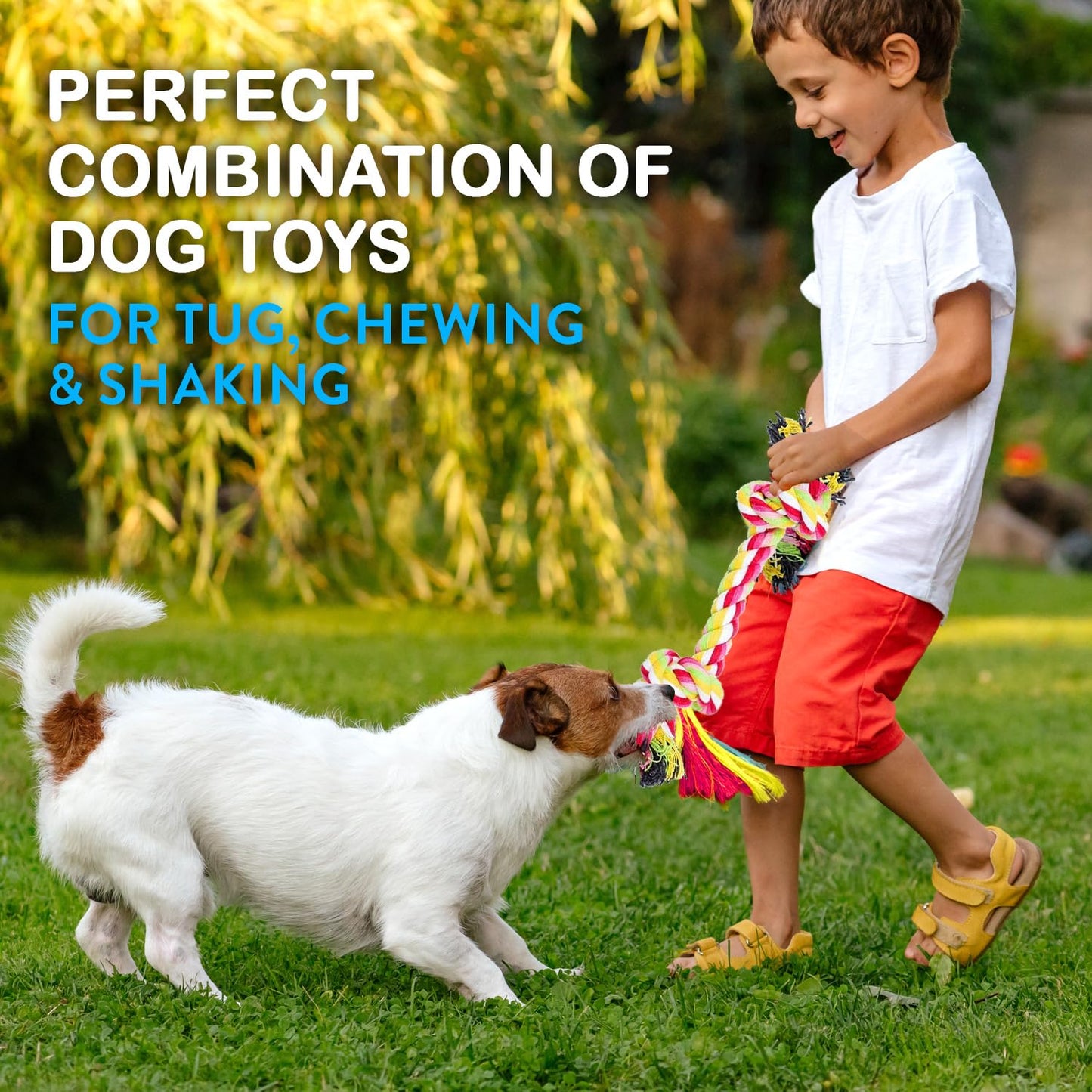 Pacific Pups Products Dog Rope Toys for Medium Dogs 11 Pack (2 Pack)