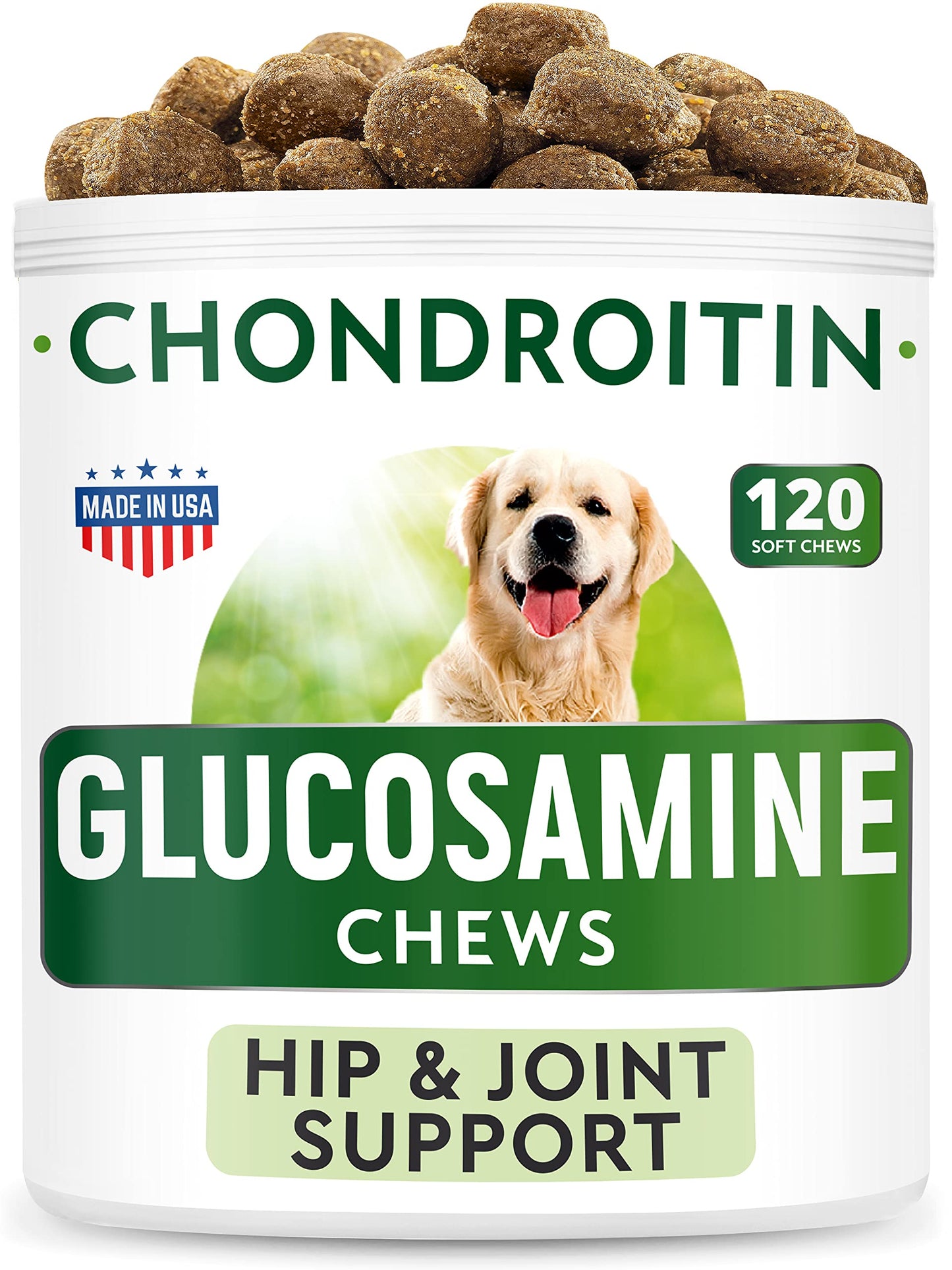 BARK&SPARK Glucosamine Dog Treats + Hemp Treats Bundle - Advanced Formula with Chondroitin, MSM, Omega-3 + Hemp Oil - Natural Joint Pain Relief Supplement - Made in USA - 2 x 120 Soft Chews