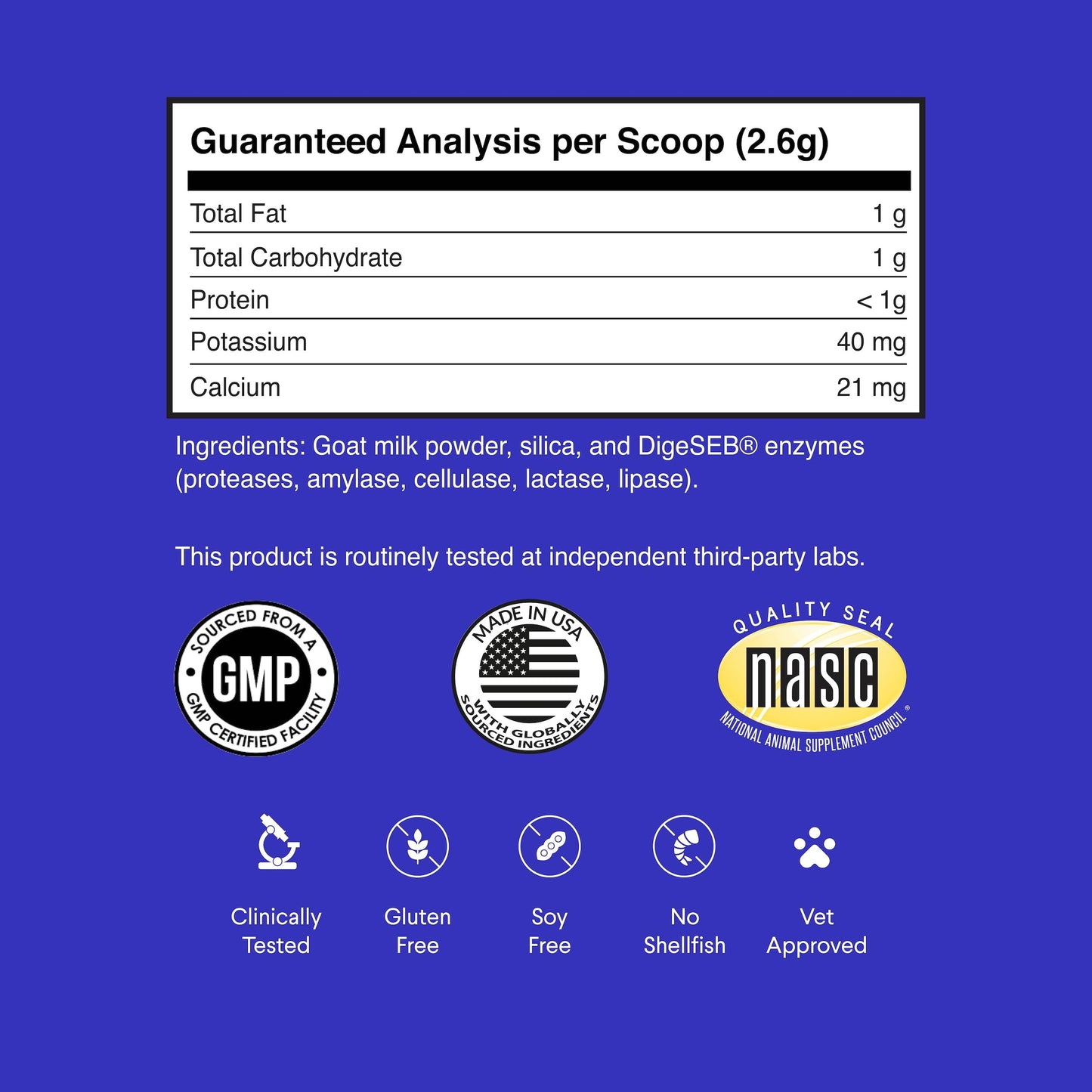 Premium Goat Milk Powder for Dogs – Supports Digestion, Immune Health & Allergies – Goat’s Milk with Probiotics for All Ages, Sizes & Breeds – 8.25 oz