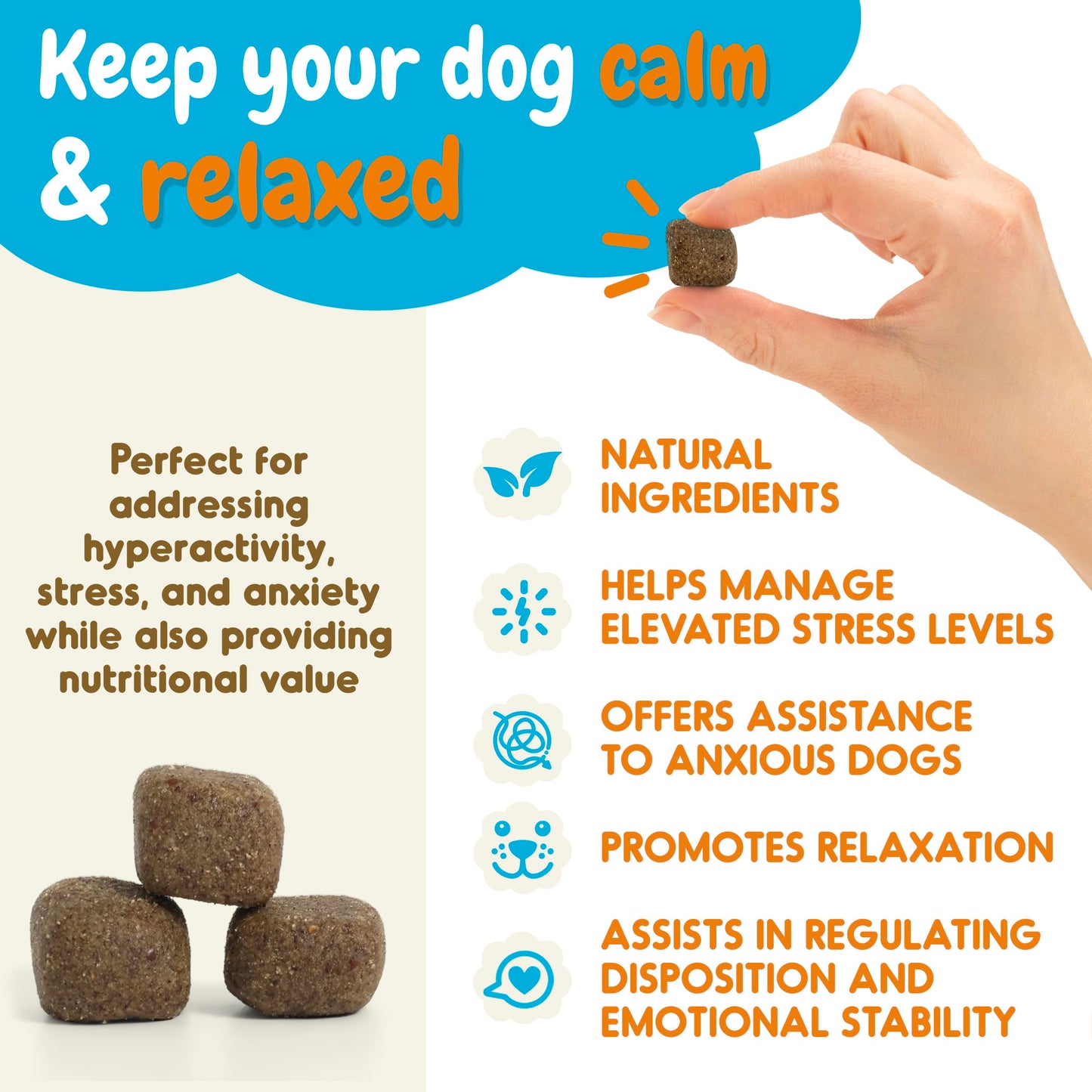 INNER PAW Hemp Calming Chews for Dogs - Dog Calming Chews - Anxiety Relief Treats - Chamomile - Hemp Oil - Calming Aid - Stress - Sleep - Separation Anxiety - Travel - Natural Dog Calming Treats - 60
