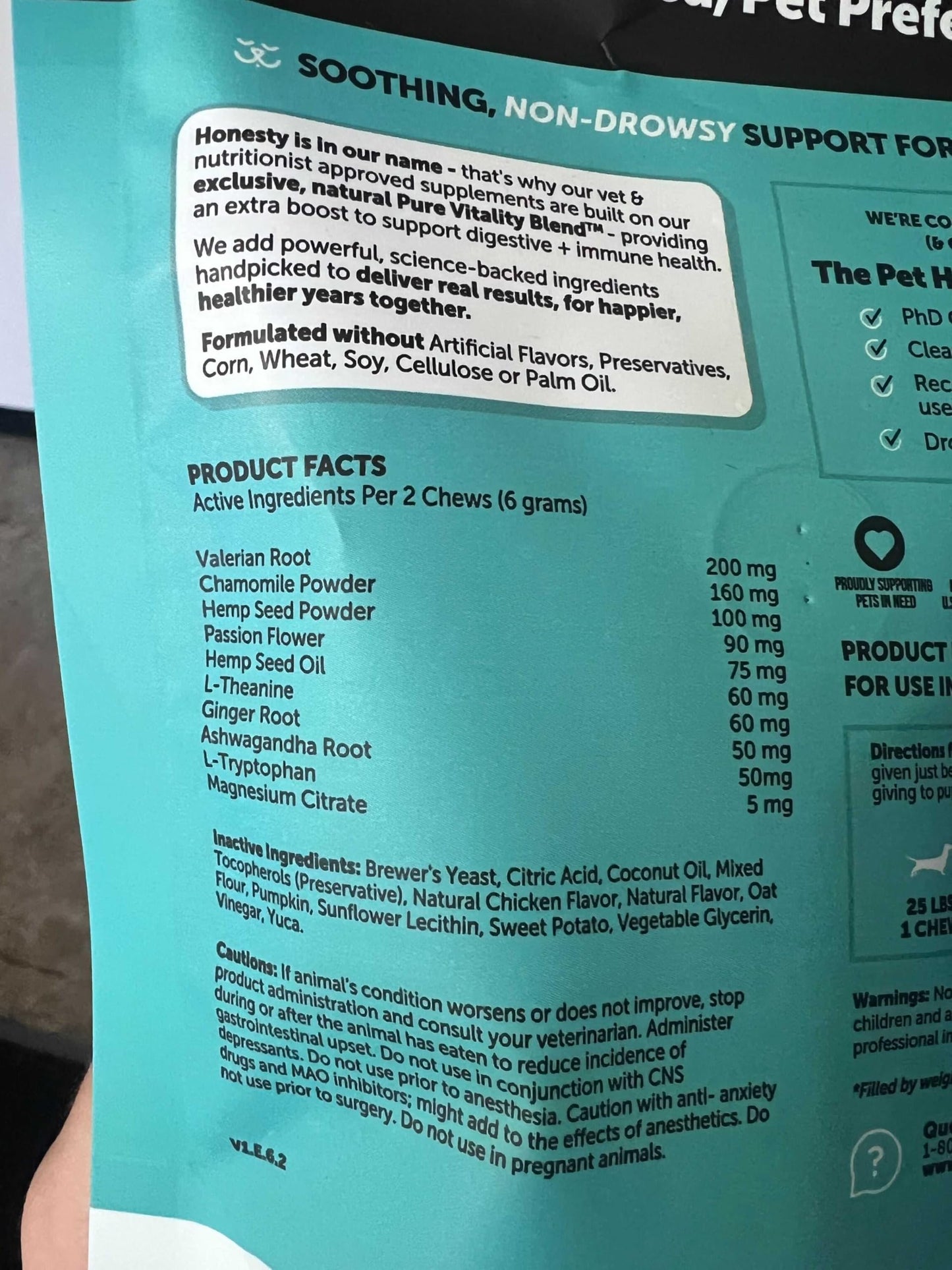 Pet Honesty Calming Fresh Sticks for Dogs – Dental Chews to Support Relaxed Behavior, Oral Health, and Fresh Breath – (30 ct)