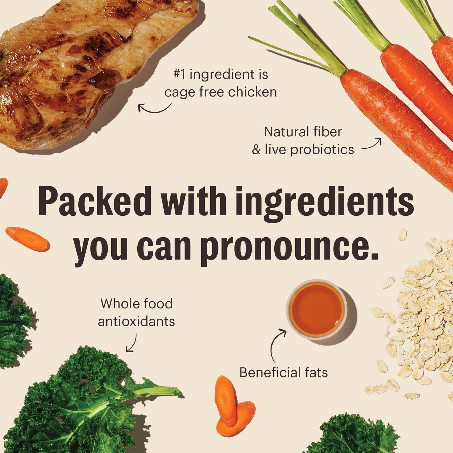 ACANA Wholesome Grains Dry Dog Food Free-Run Poultry & Grains Recipe 32lb Bag