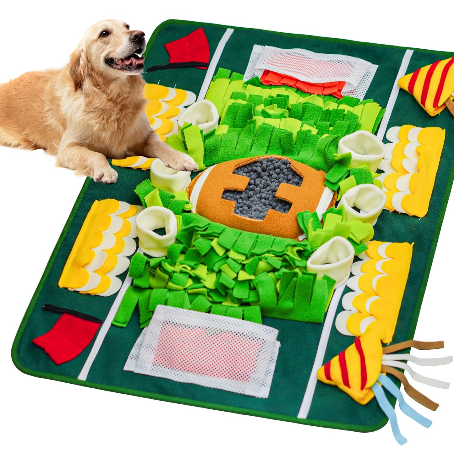 Aipawzz Snuffle Mat for Dogs Large Breed, 24''x32'' Interactive Sniff Mat for Dogs, Slow Feeder Dog Treat Mat for Smell Training and Mental Stimulation, Enrichment Feeding Game for All Breeds (Large)