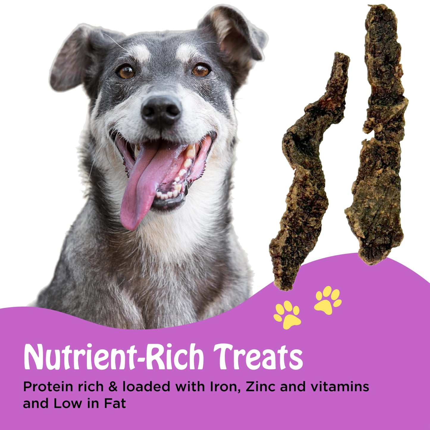 PIMA Water Buffalo Jerky, Dried Meat, Excellent Source Protein for Dogs - 31oz