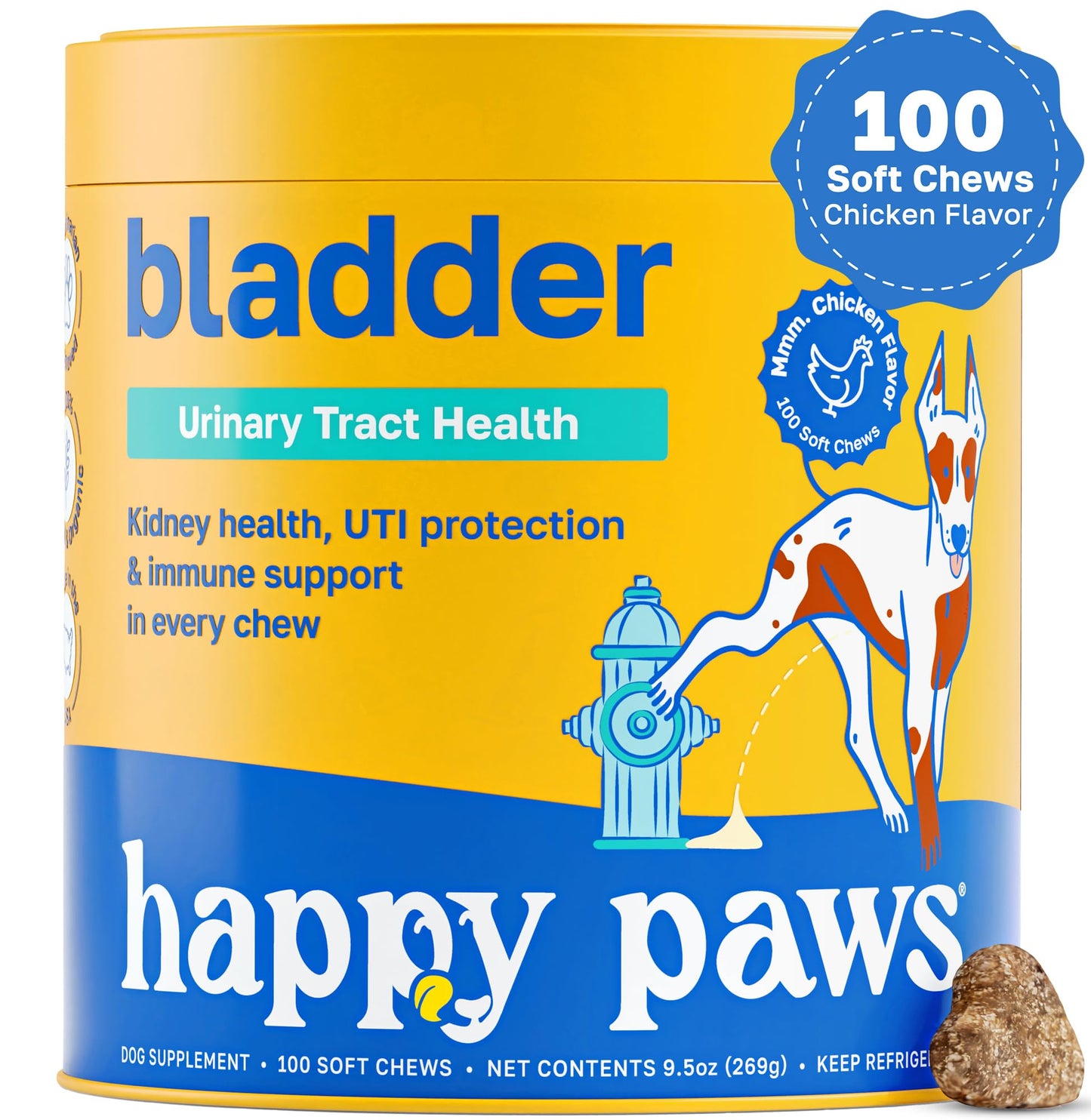 The Bladder Buddy Pack – Urinary Tract, Digestive & Immune Support for Dogs – with Cranberry, Mushrooms, Probiotics, & Pumpkin – Vegan Soft Chews, Non GMO, Natural Formula