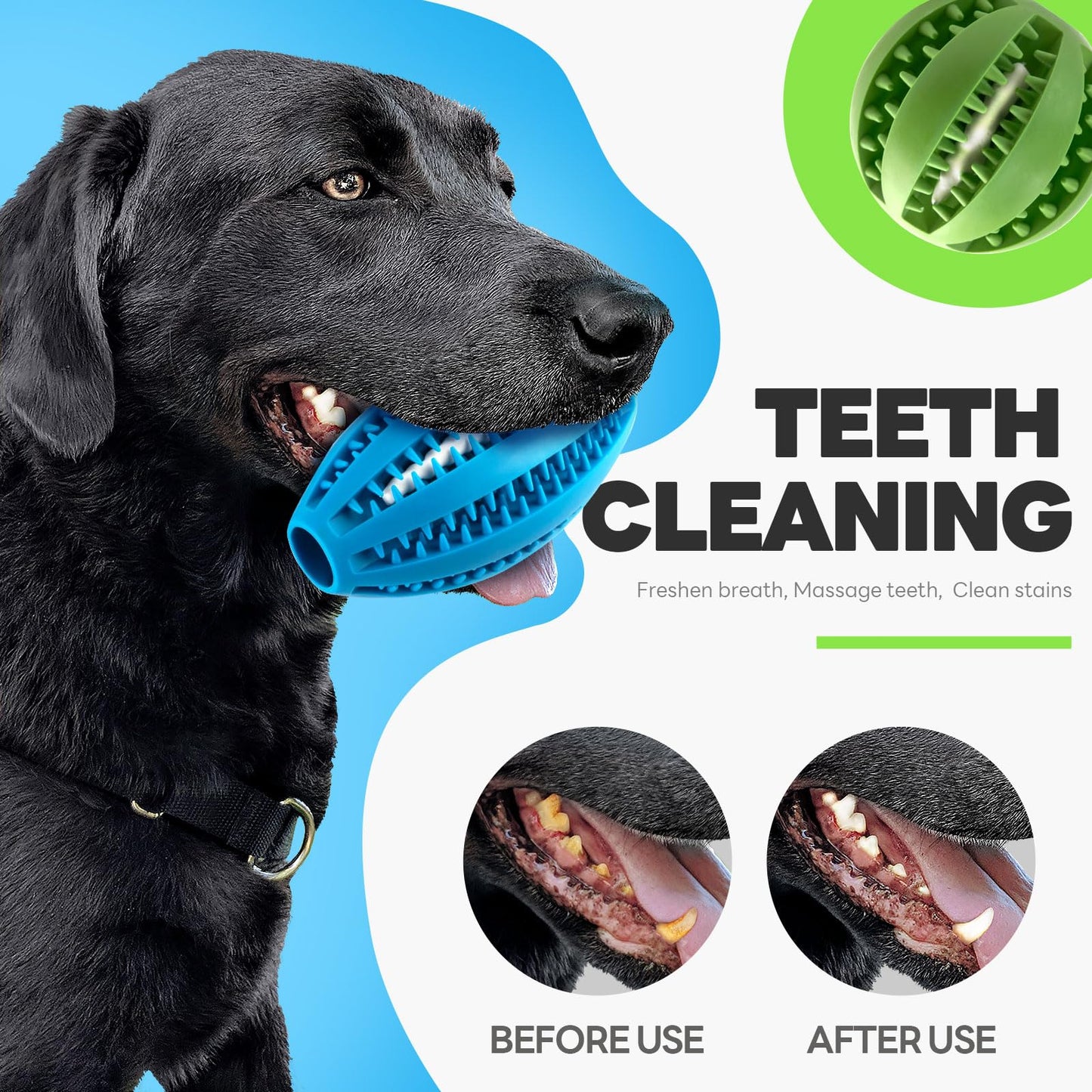 Volkee 2 Pack Puzzle Toy for Large Dogs, Interactive Dog Enrichment Toys, Toy to Keep Them Busy, Treat Dispensing Ball for Dog Teething and Training
