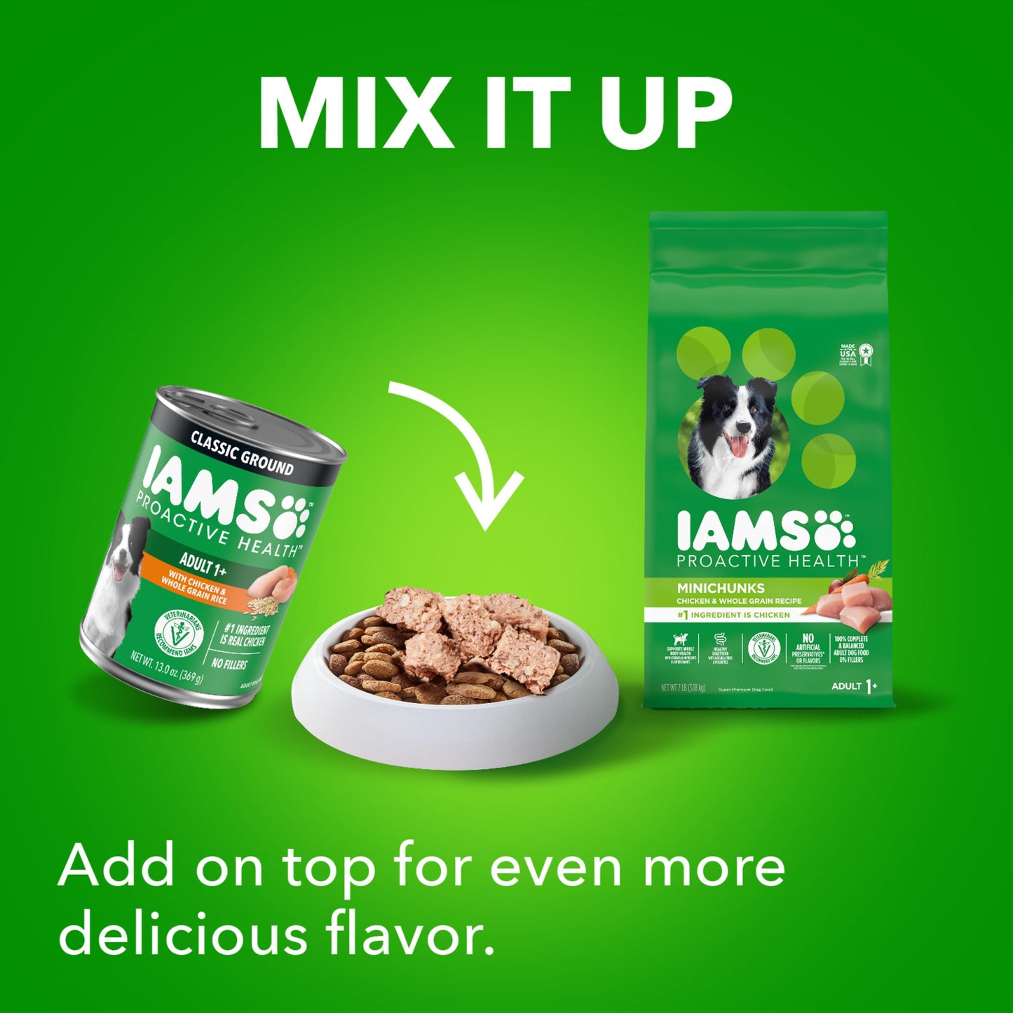 IAMS Proactive Health Adult Wet Dog Food Chunks in Gravy, Chicken Recipe, 13 oz. Cans (12 Count, Pack of 1)