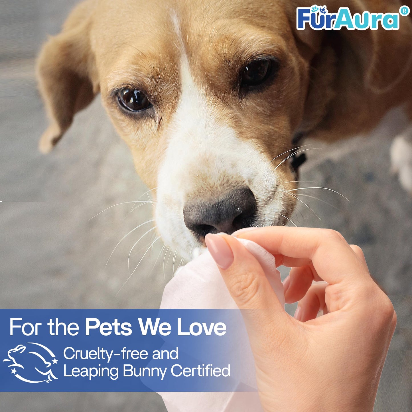 FurAura Dog Aqua Wipes – 99% Water Pet Grooming Wipes for Sensitive Dogs, Puppies & All Breeds, Hypoallergenic, Puppy Essentials, for Cleaning Paws, Face, Ears, Tear Stain & Butt, Unscented 100 Count