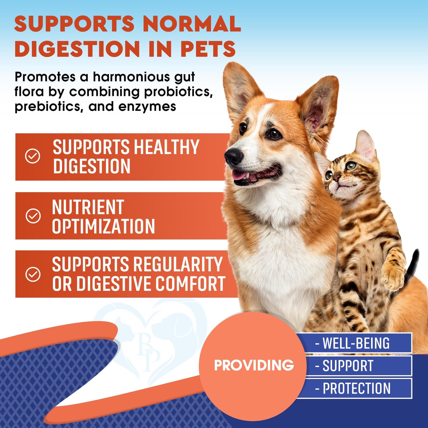 Probiotics & Prebiotics with Enzymes for Dogs and Cats - Digestive Gut Flora Health Pet Food Supplements - Constipation & Diarrhea and Gas Home Remedy - Upset Stomach Relief - Made in USA