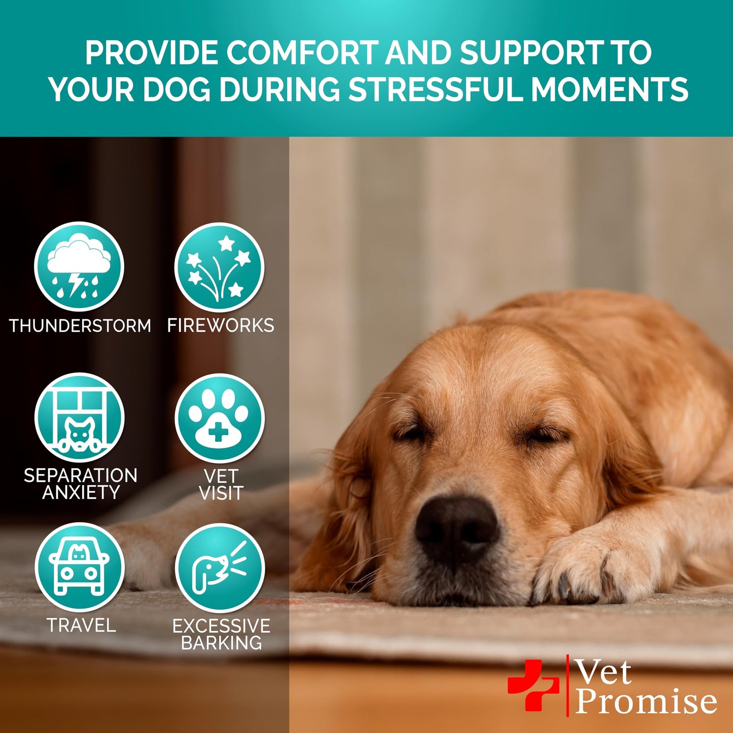 Advanced Calming Chews for Dogs - Hemp Dog Calming Chews - Anxiety Relief with Melatonin - Stress & Separation Anxiety - Sleep Aid + Hip and Joint Supplement Support - Made in USA - 70 Treats