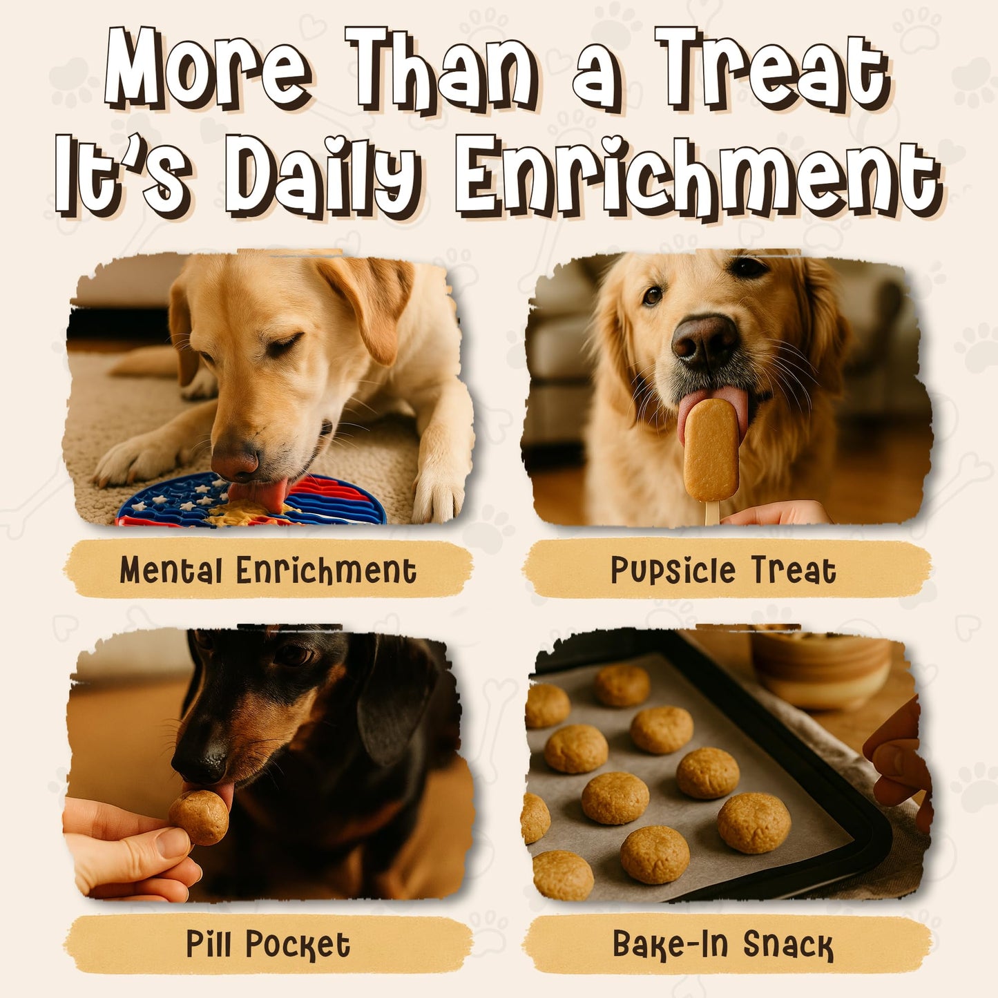 Zoomie Butter Original All Natural Dog Peanut Butter Spread. Human Grade, Healthy Dog Treat/Dog Food. Peanuts & Honey for Puppy Training, Behavior Aid, Pet Enrichment Toys, Grown & Made in USA