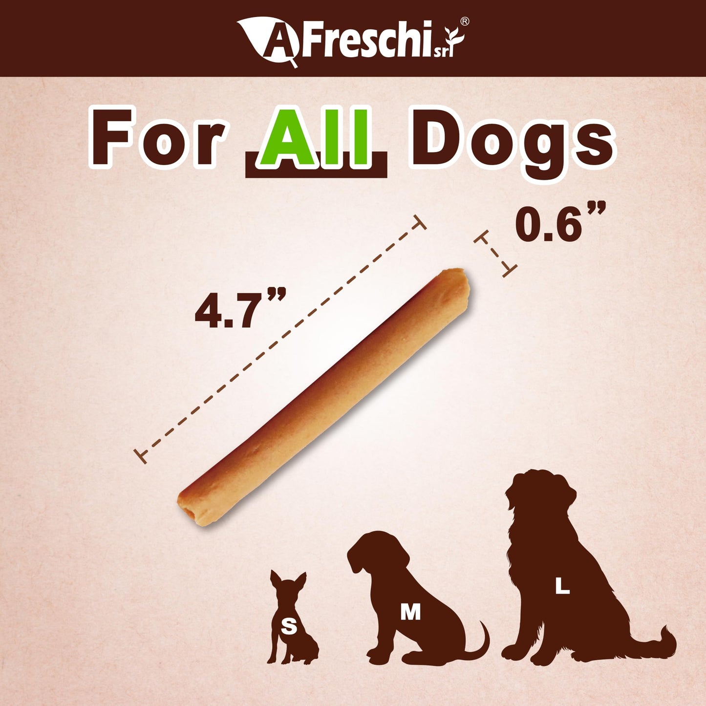 AFreschi Natural Chicken Roll 12 oz, All Natural, Grain-Free, High-Protein, Healthy & Easily Digestible, Soft Texture