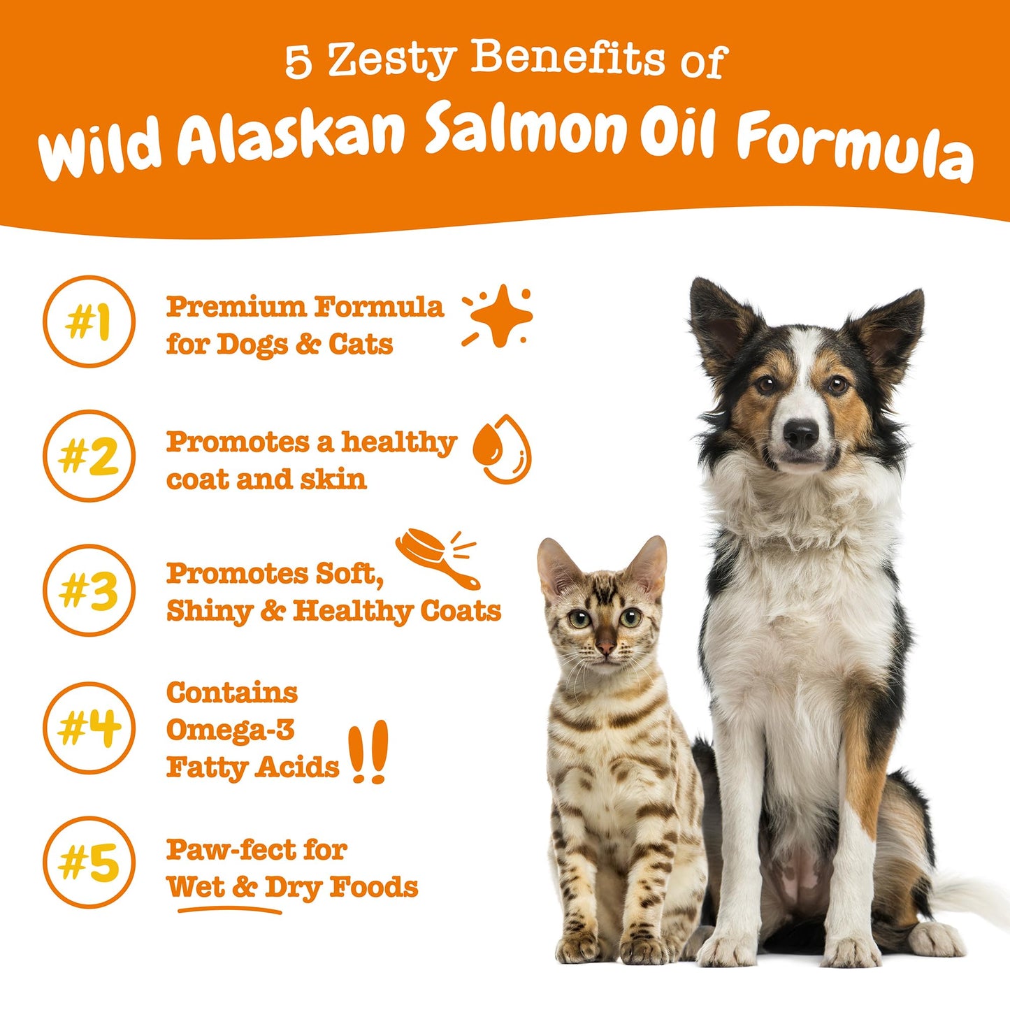 Zesty Paws Wild Alaskan Omega-3 Blend Pollock + Salmon Oil + Multivitamin Powder for Dogs