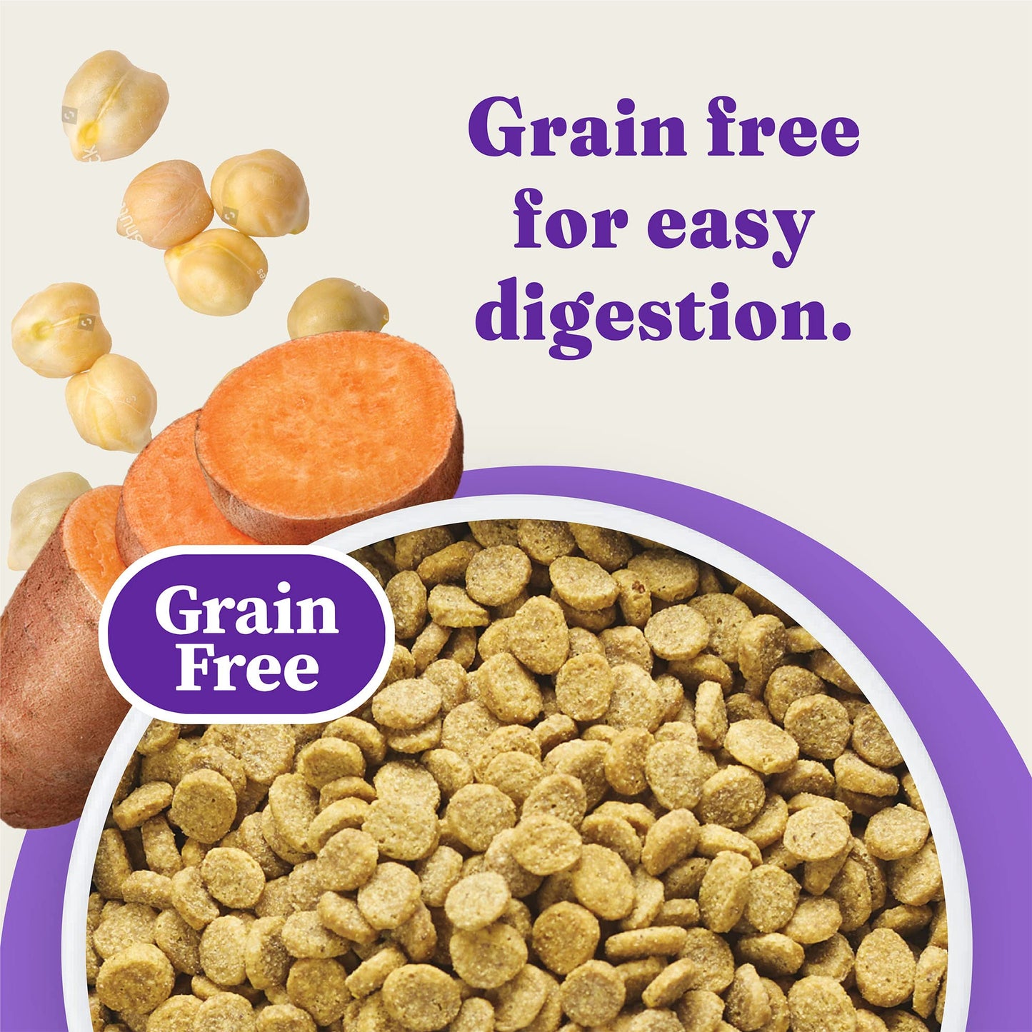 Halo Holistic Dog Food Cage Free Chicken & Sweet Potato Formula, Grain Free Dry Dog Food, Complete Digestive Health, Kibble for Adult Dogs, 3.5 lb Bag