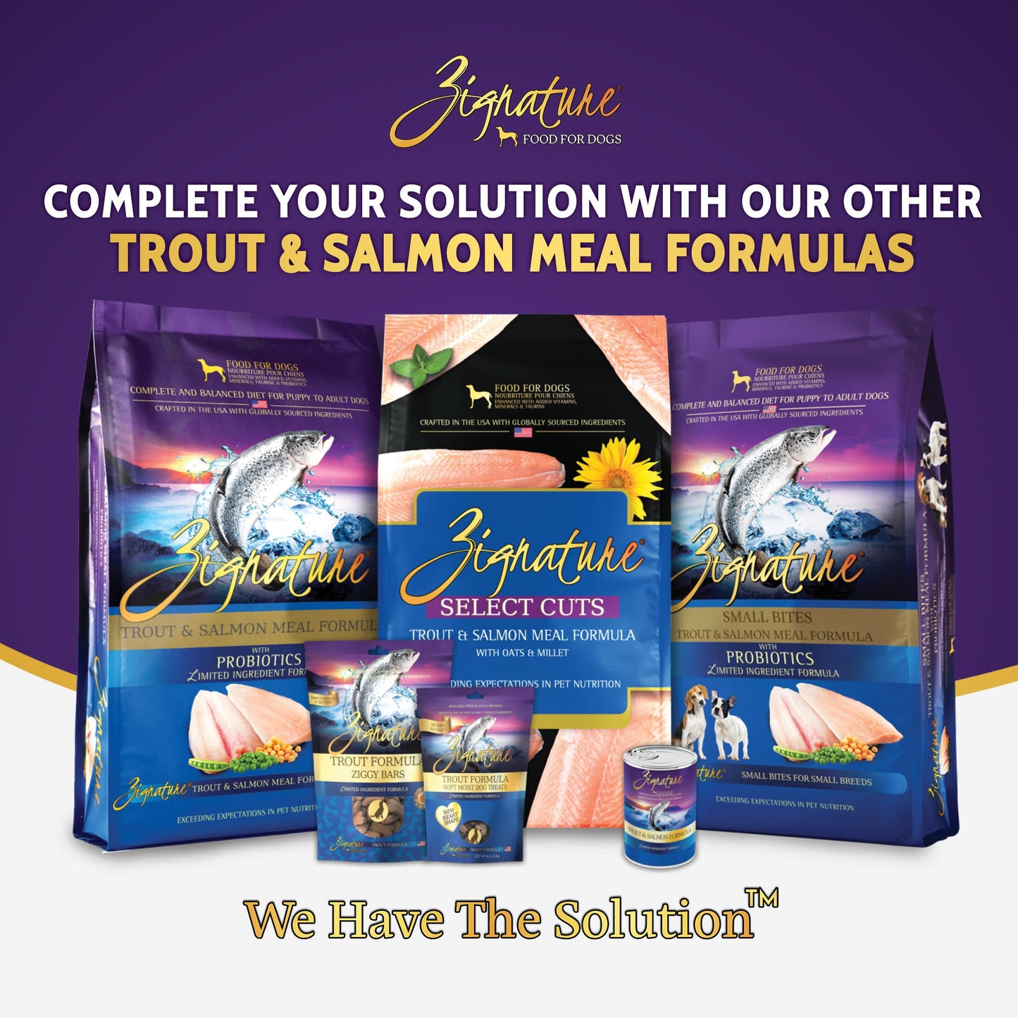 Zignature Trout & Salmon Limited Ingredient Formula Dry Dog Food Small Bites 4lb