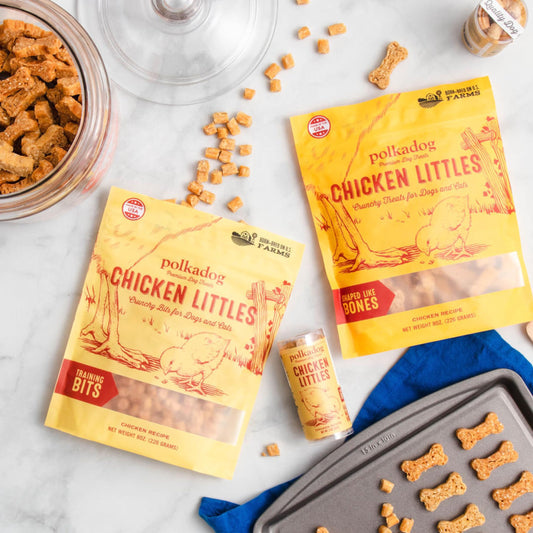 Polkadog Chicken Littles Crunchy Training Bits 3-Pack – All Natural, Limited Ingredient Healthy Training Treats for Dogs. Handcrafted in USA. Great for Dogs with Allergies – 7oz (Pack of 3)