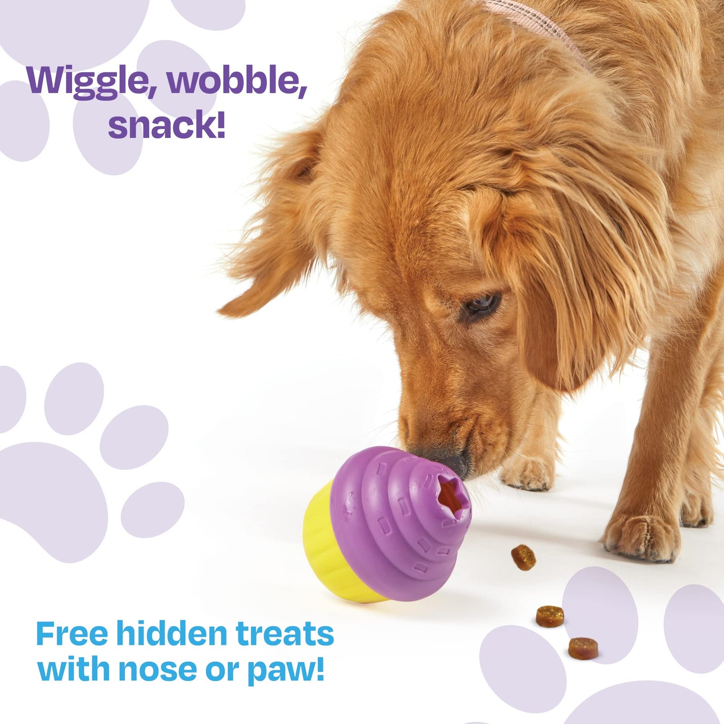 Brightkins Large Cupcake Treat Dispenser - 1 Piece, Enrichment Mental Stimulation Toys for Dogs, Gifts for Puppies