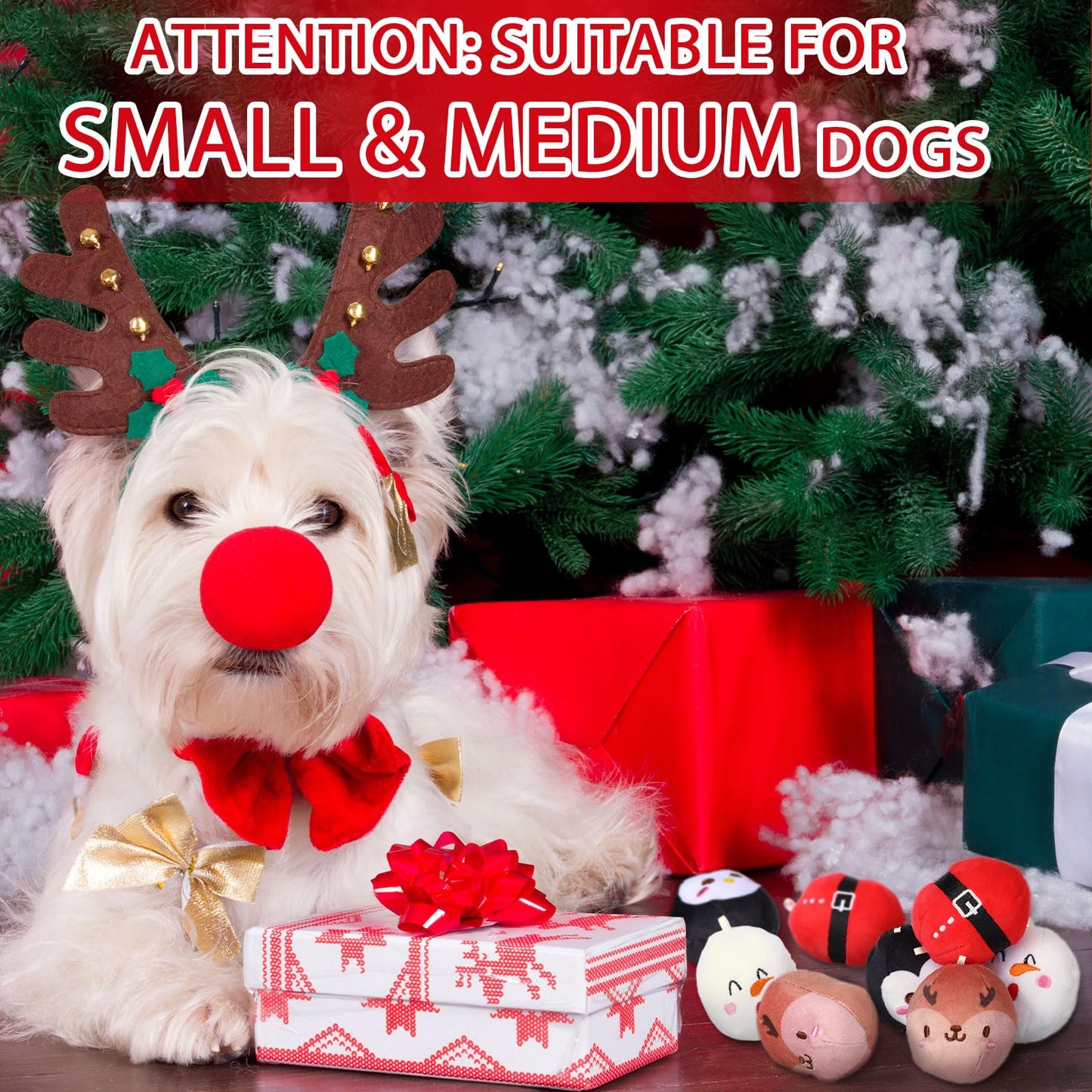 Syhood 12 Pcs Squeaky Dog Toys Soft Stuffed Plush Balls with Squeakers 2.4 Inch Small Interactive Fetch Play Dog Ball Toys for Puppy Small, Medium Breed